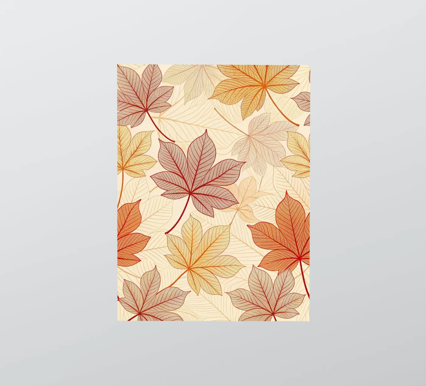 "Herfst Harmonie" Bladpatroon Digitale Print sticker van Artistic-shop