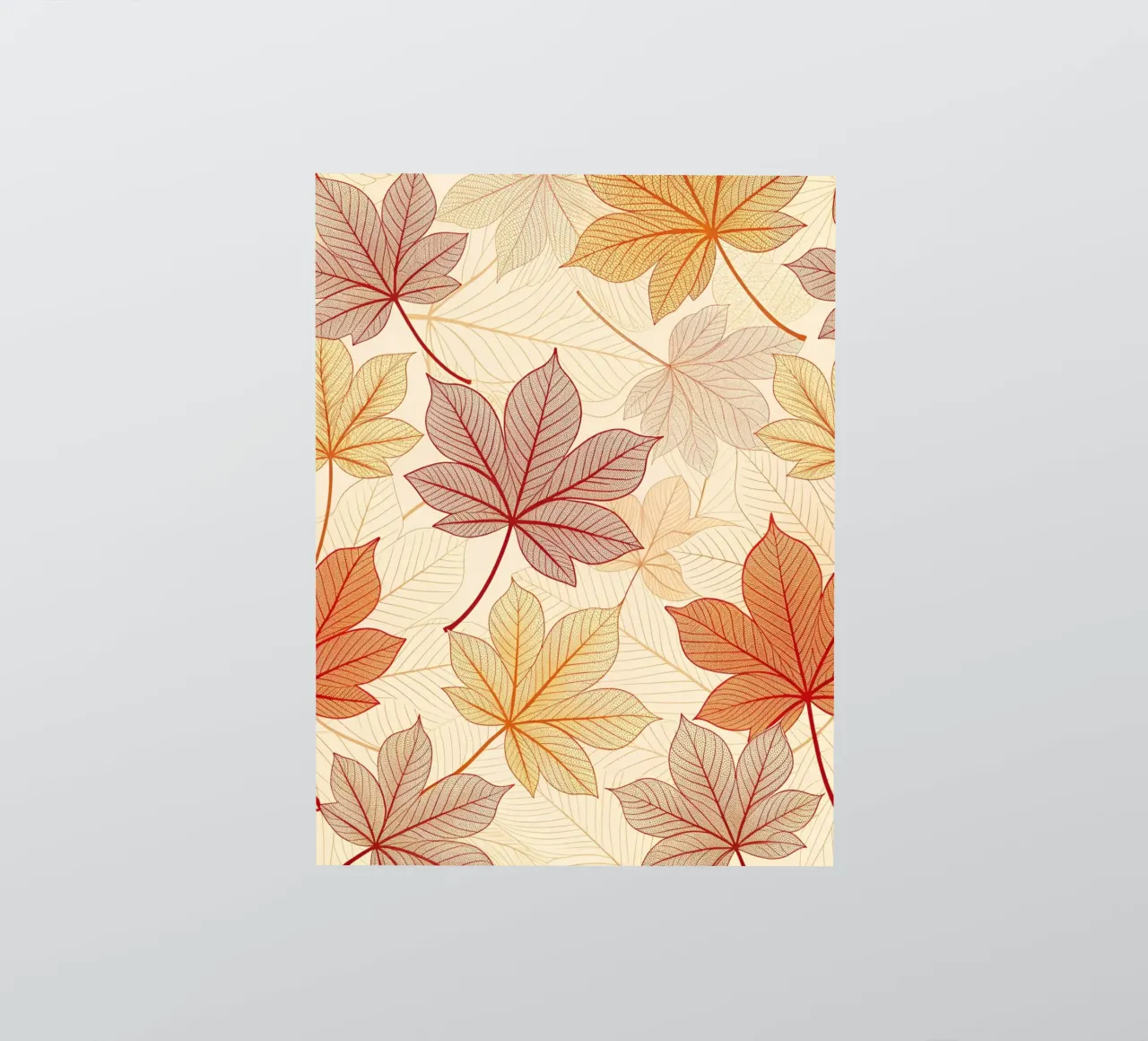 "Fall Harmony" Leaf Pattern Digital Print sticker by Artistic-shop