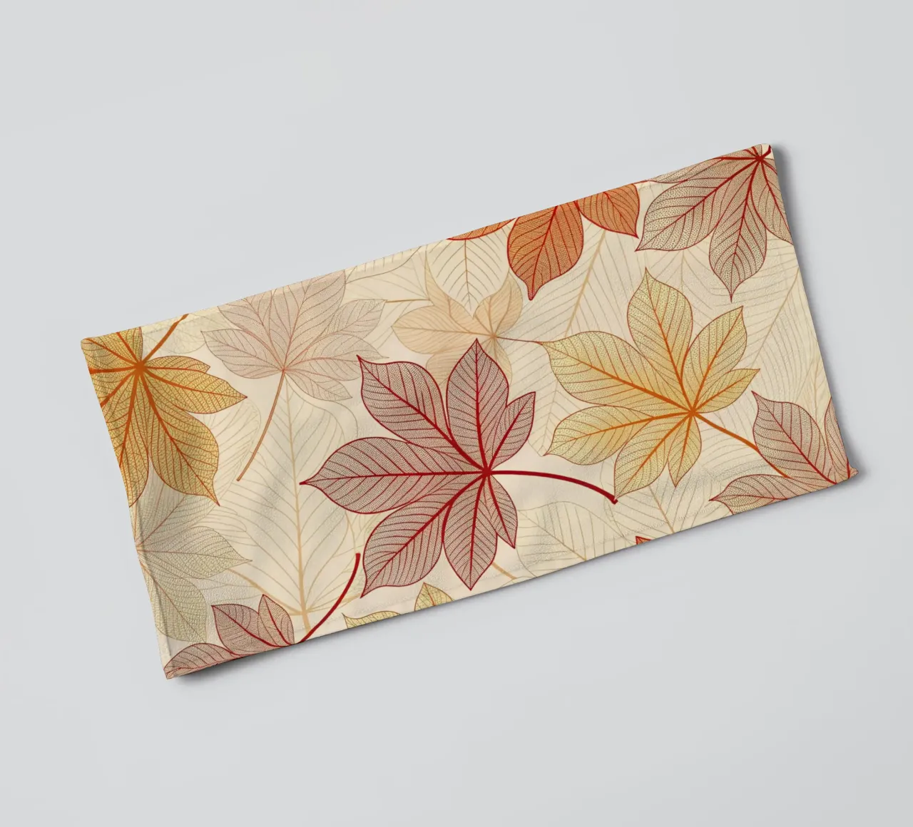 "Fall Harmony" Leaf Pattern Digital Print towel by Artistic-shop