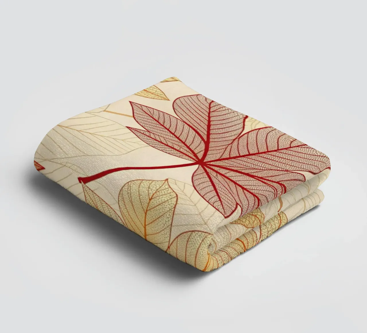 "Fall Harmony" Leaf Pattern Digital Print towel by Artistic-shop
