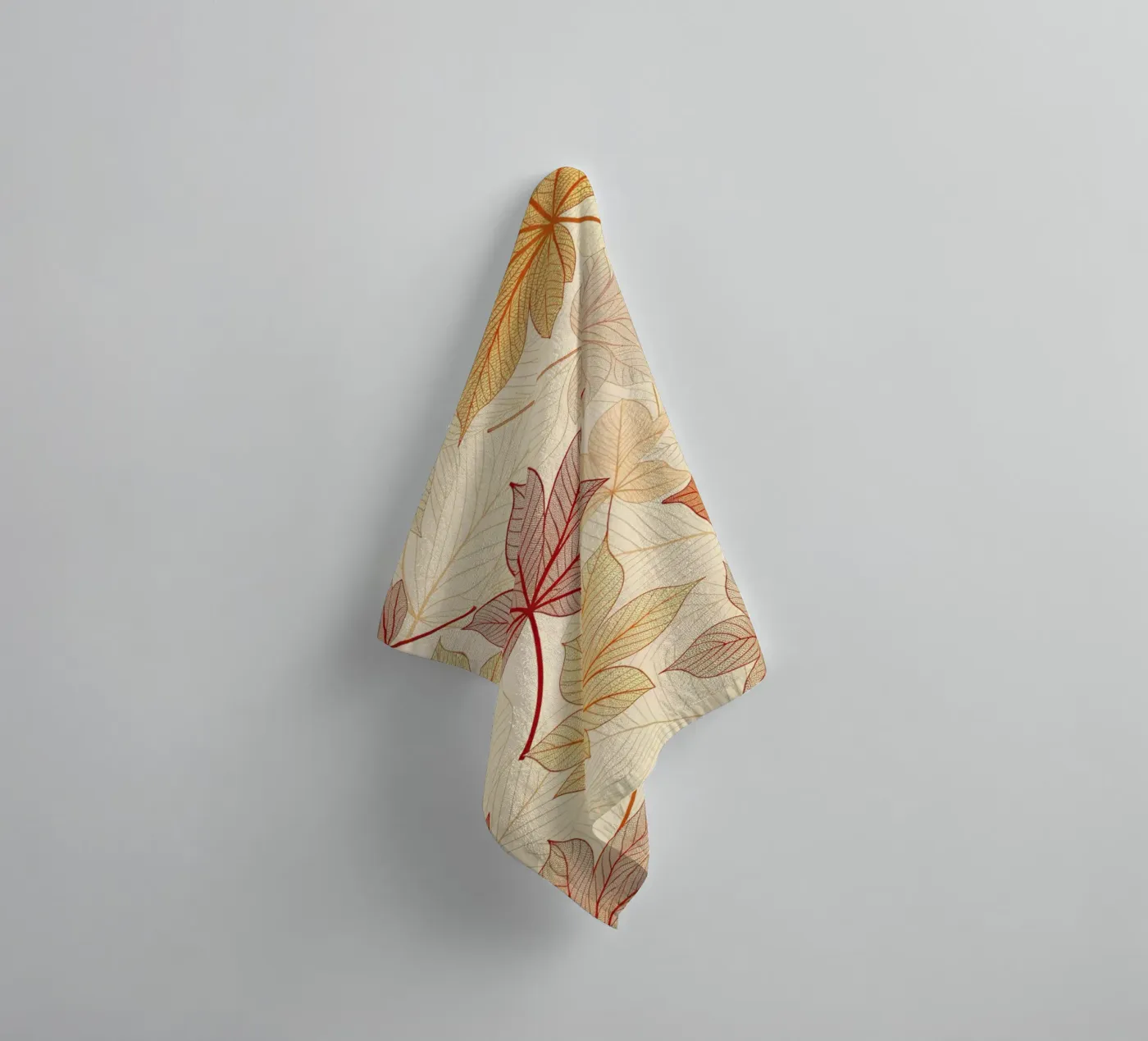 "Fall Harmony" Leaf Pattern Digital Print towel by Artistic-shop