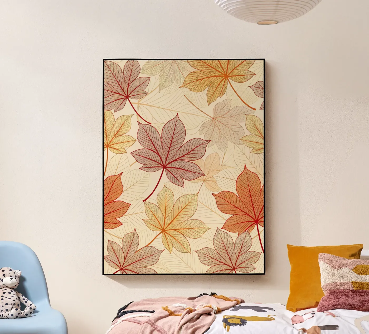 "Fall Harmony" Leaf Pattern Digital Print plexiglass da Artistic-shop