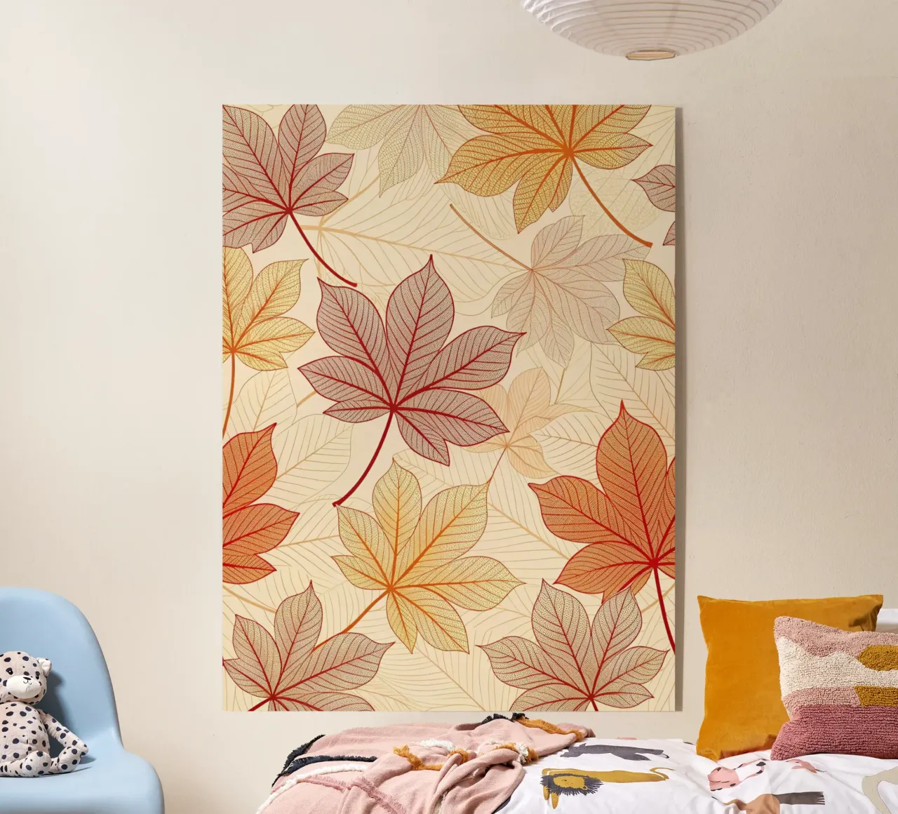 "Fall Harmony" Leaf Pattern Digital Print plexiglass da Artistic-shop