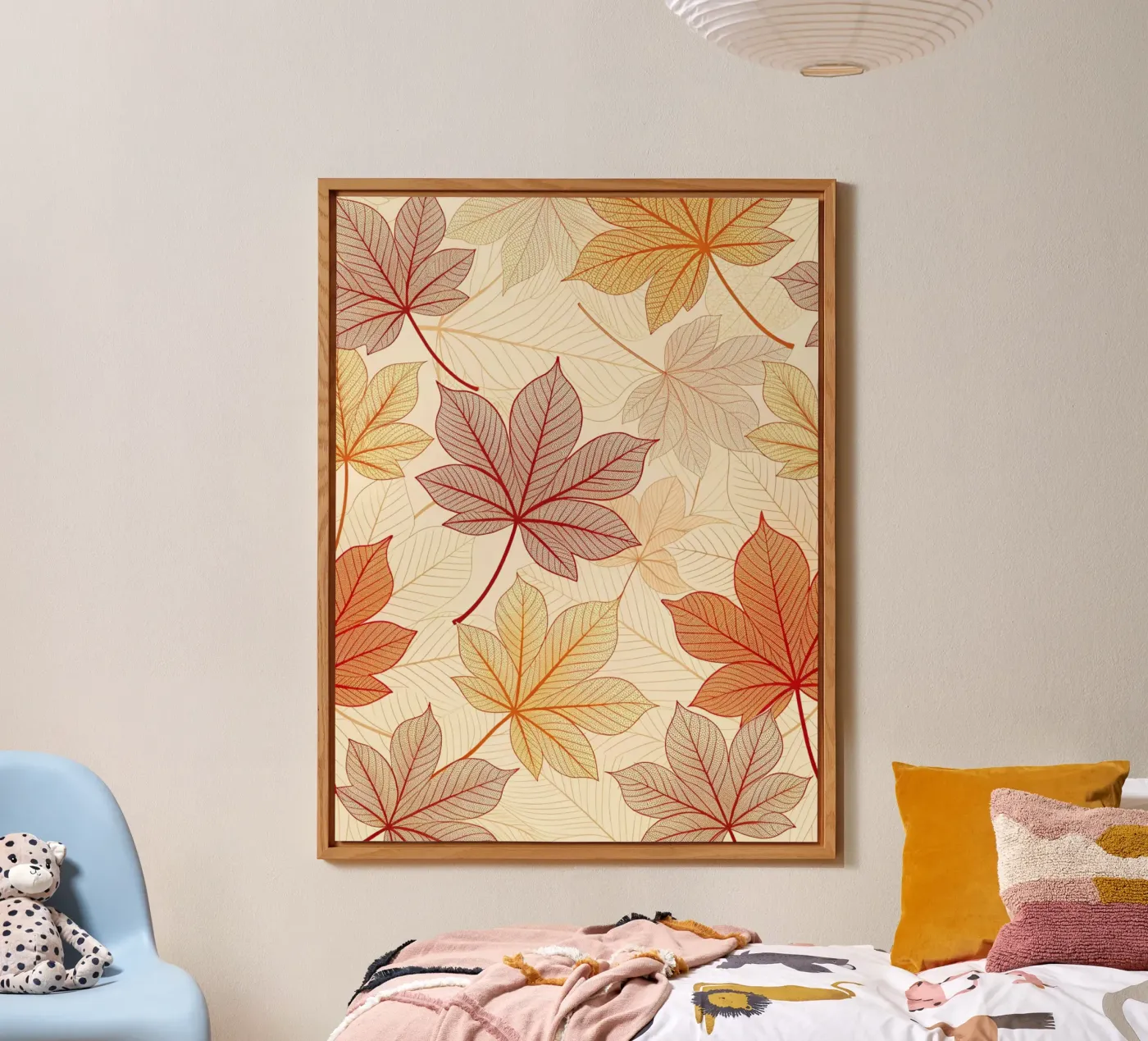 "Fall Harmony" Leaf Pattern Digital Print forex plate by Artistic-shop