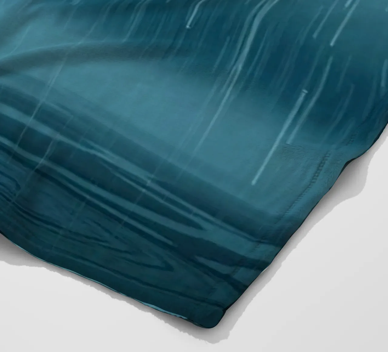 The Unveiling Cascade: A Luminous Downpour of Azure Serenity fleece blanket by Artistic-shop