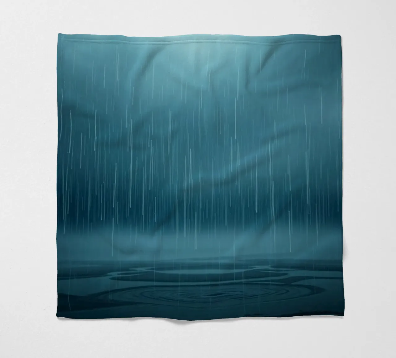 The Unveiling Cascade: A Luminous Downpour of Azure Serenity fleece blanket by Artistic-shop