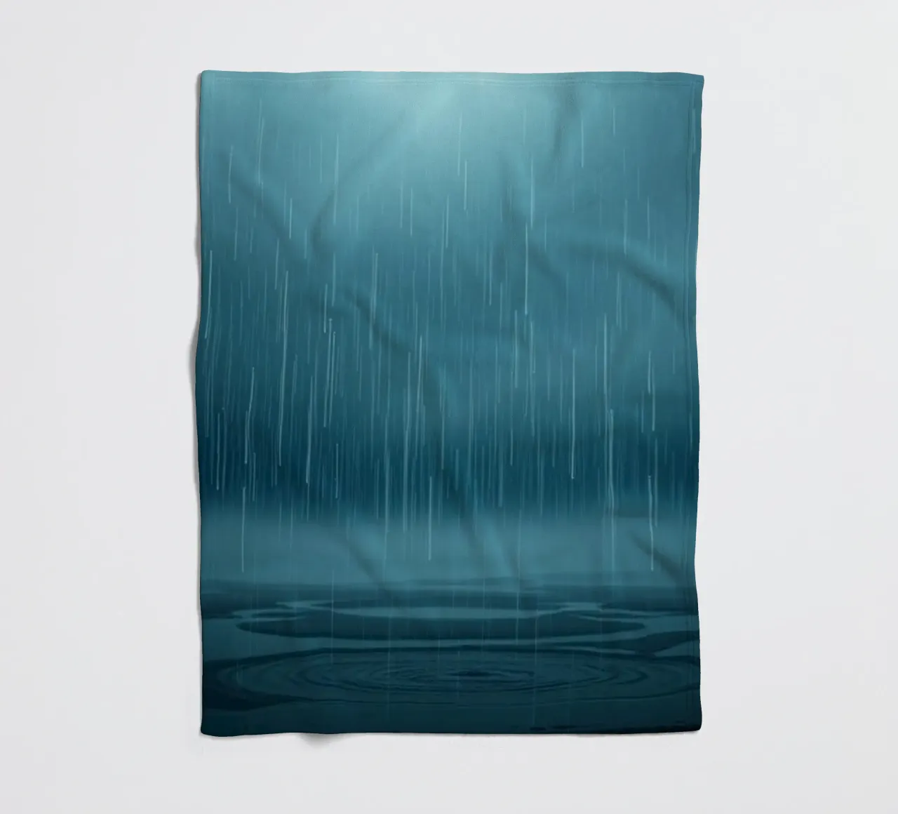 The Unveiling Cascade: A Luminous Downpour of Azure Serenity fleece blanket by Artistic-shop