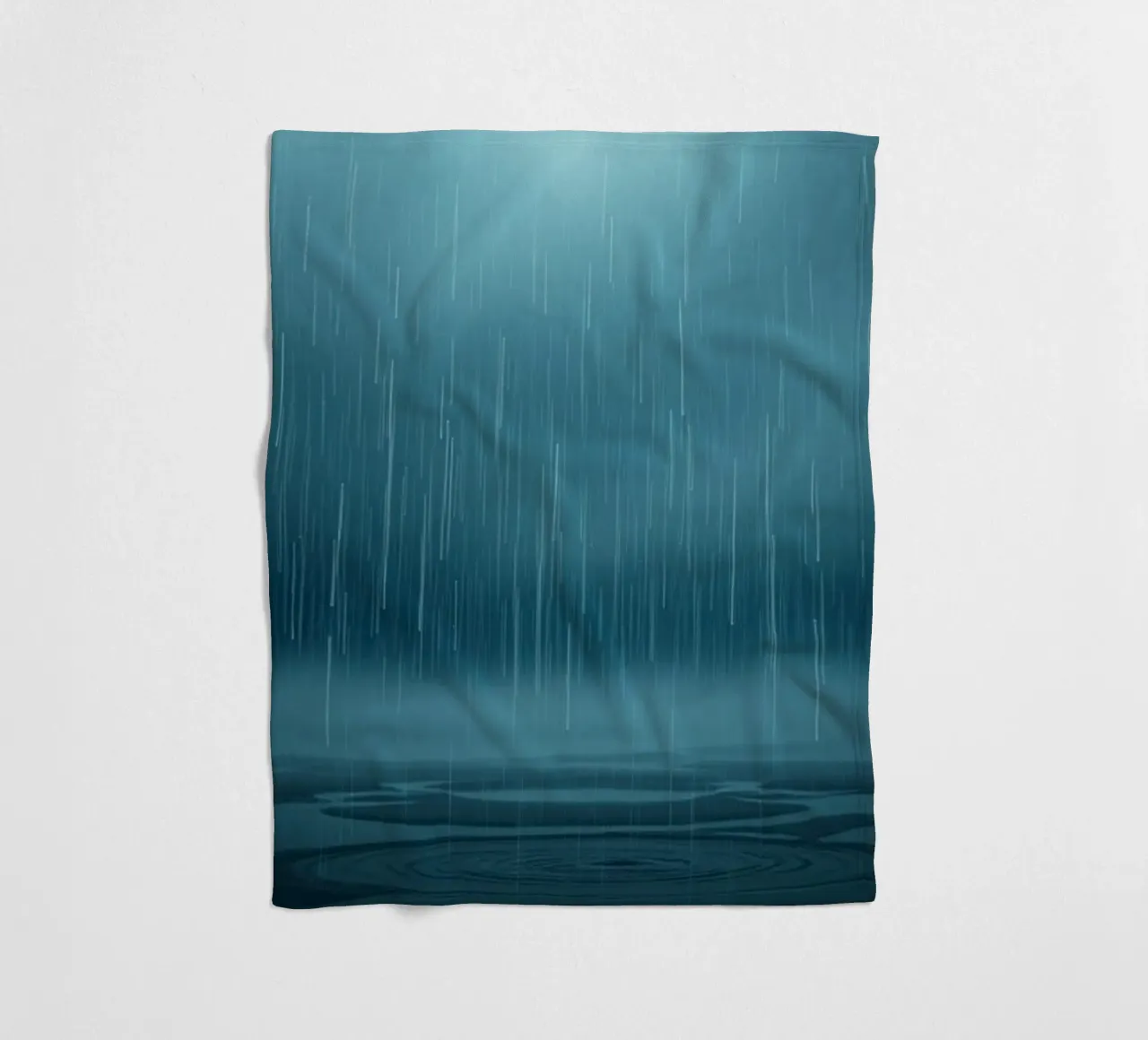The Unveiling Cascade: A Luminous Downpour of Azure Serenity fleece blanket by Artistic-shop