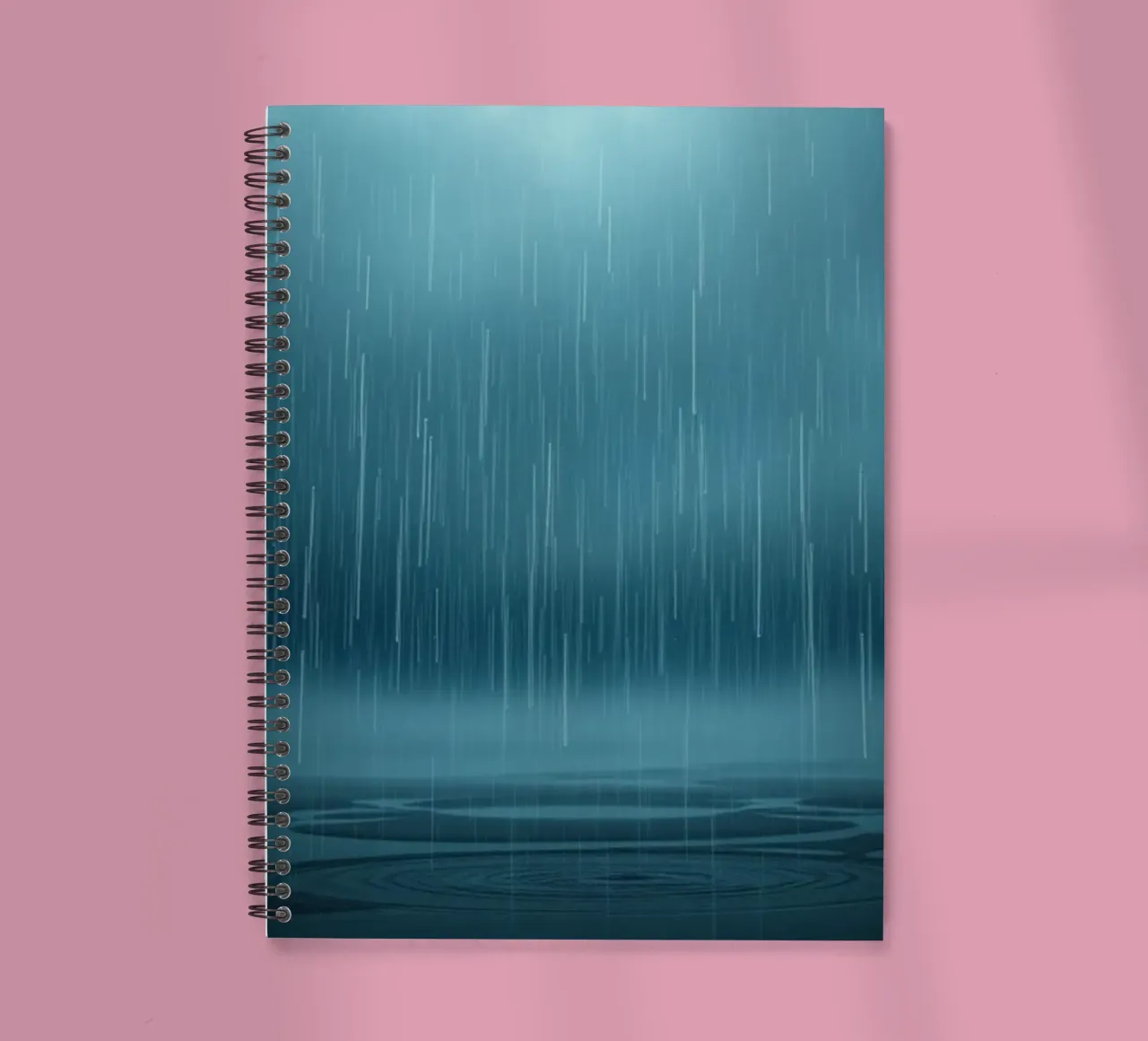 The Unveiling Cascade: A Luminous Downpour of Azure Serenity spiral notebook by Artistic-shop