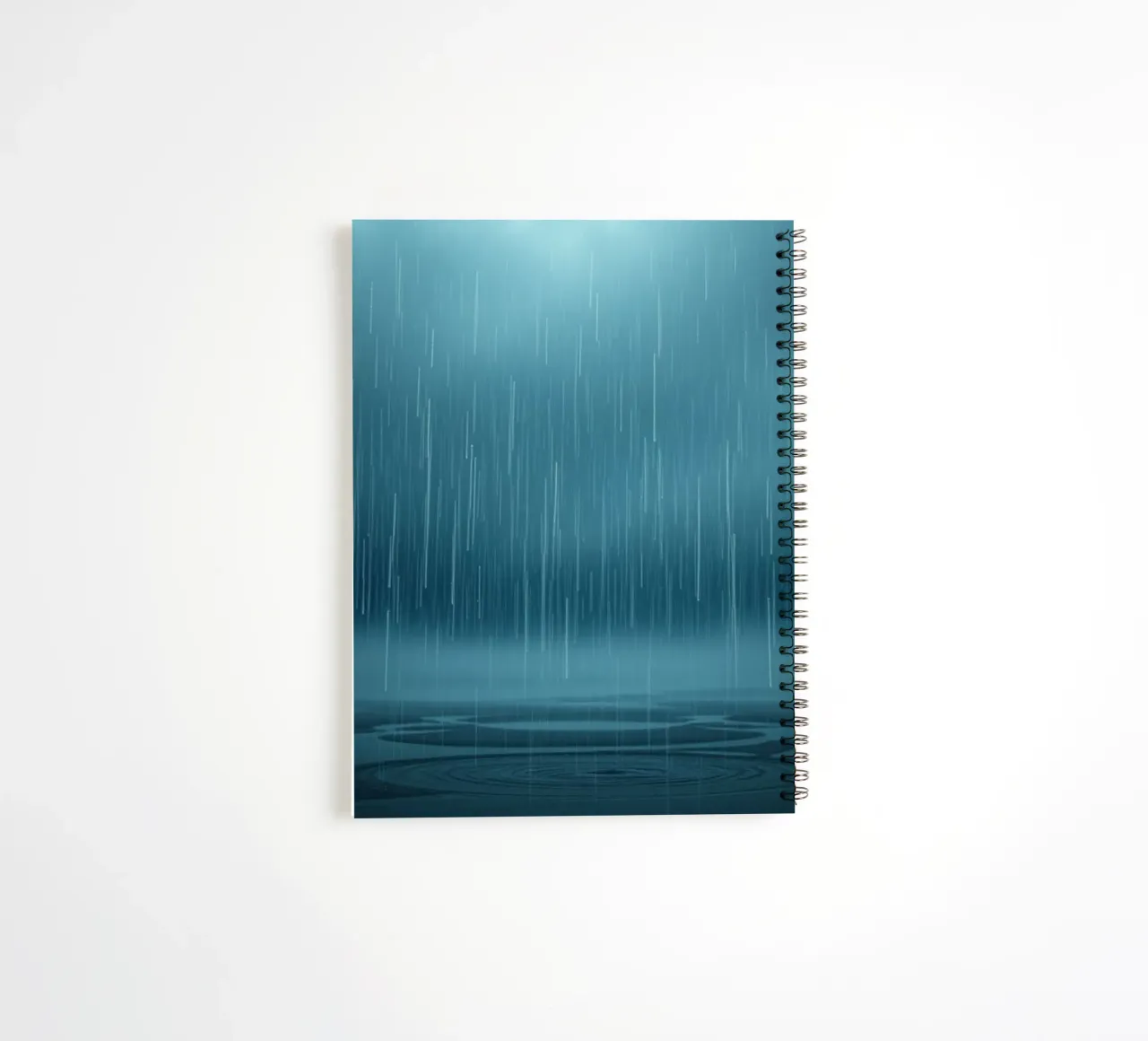The Unveiling Cascade: A Luminous Downpour of Azure Serenity spiral notebook by Artistic-shop