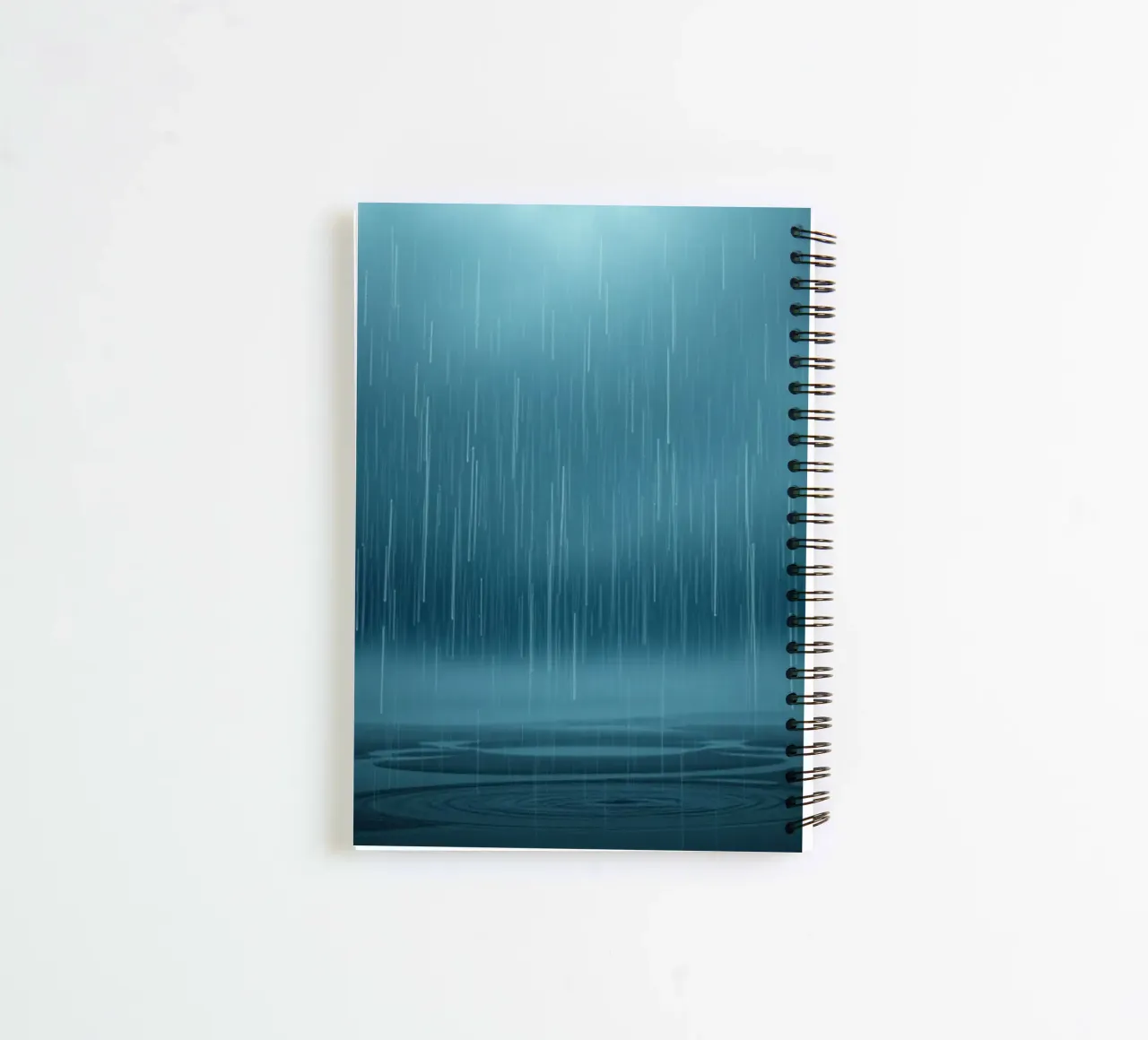 The Unveiling Cascade: A Luminous Downpour of Azure Serenity spiral notebook by Artistic-shop