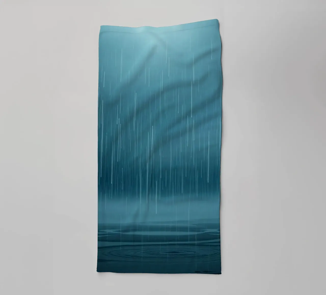 The Unveiling Cascade: A Luminous Downpour of Azure Serenity towel by Artistic-shop