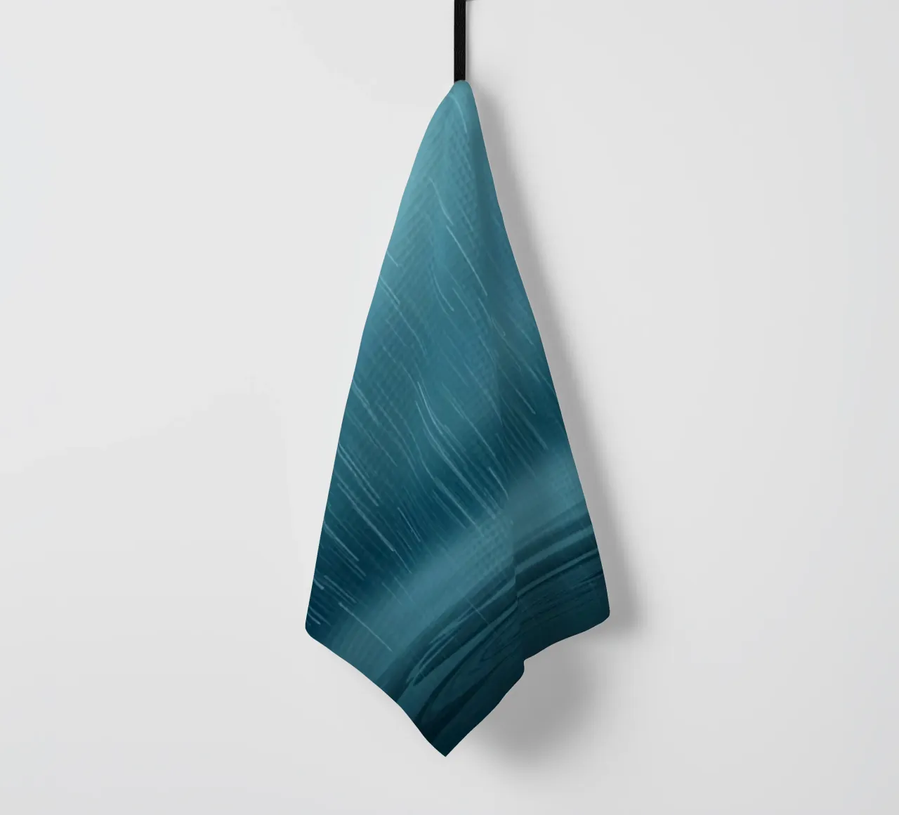 La cascade du dévoilement : Une pluie lumineuse de sérénité azurée torchon de Artistic-shop