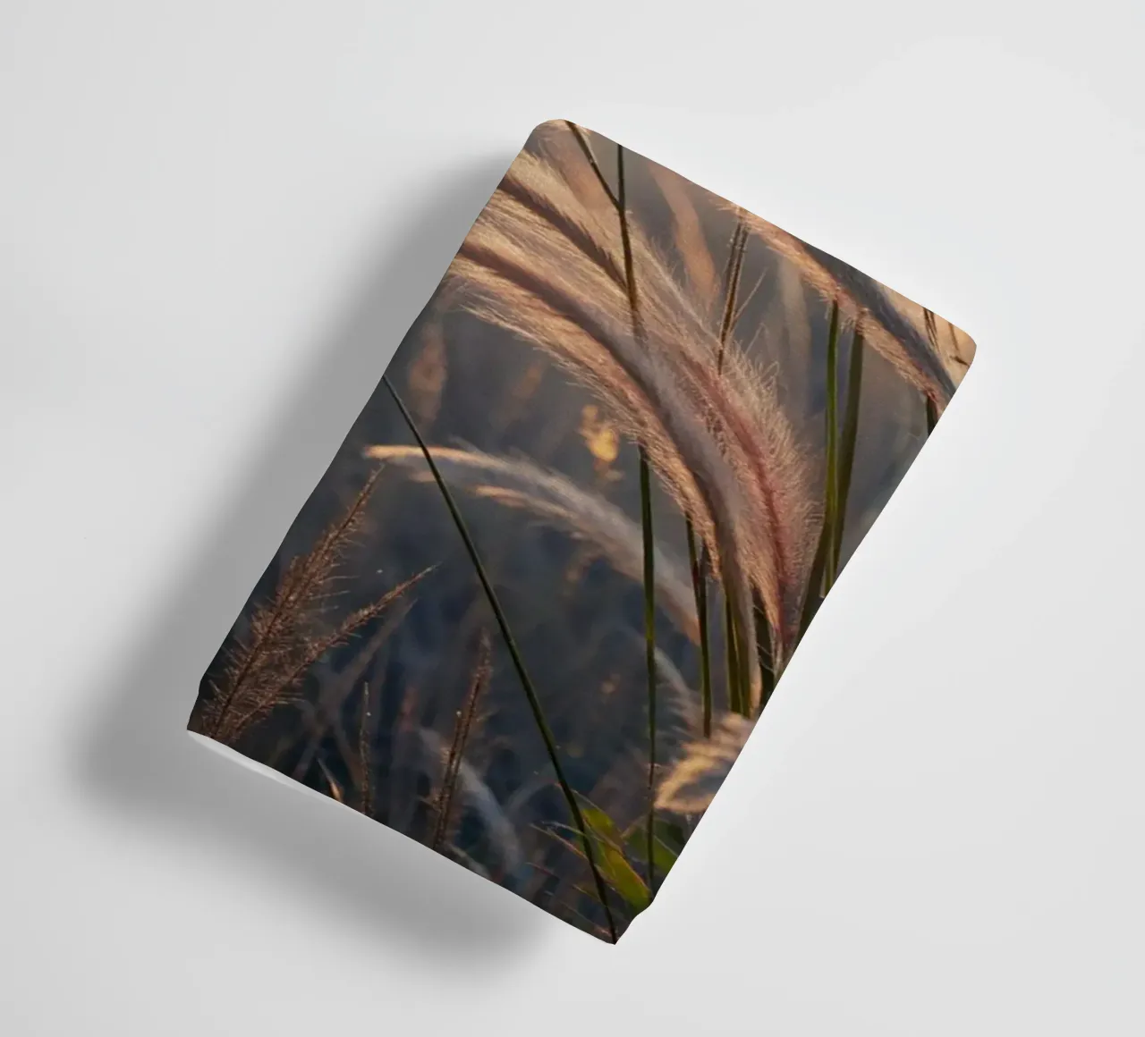 Golden Hour Grass Fields: A Serene Nature Landscape with Sof towel by Artistic-shop