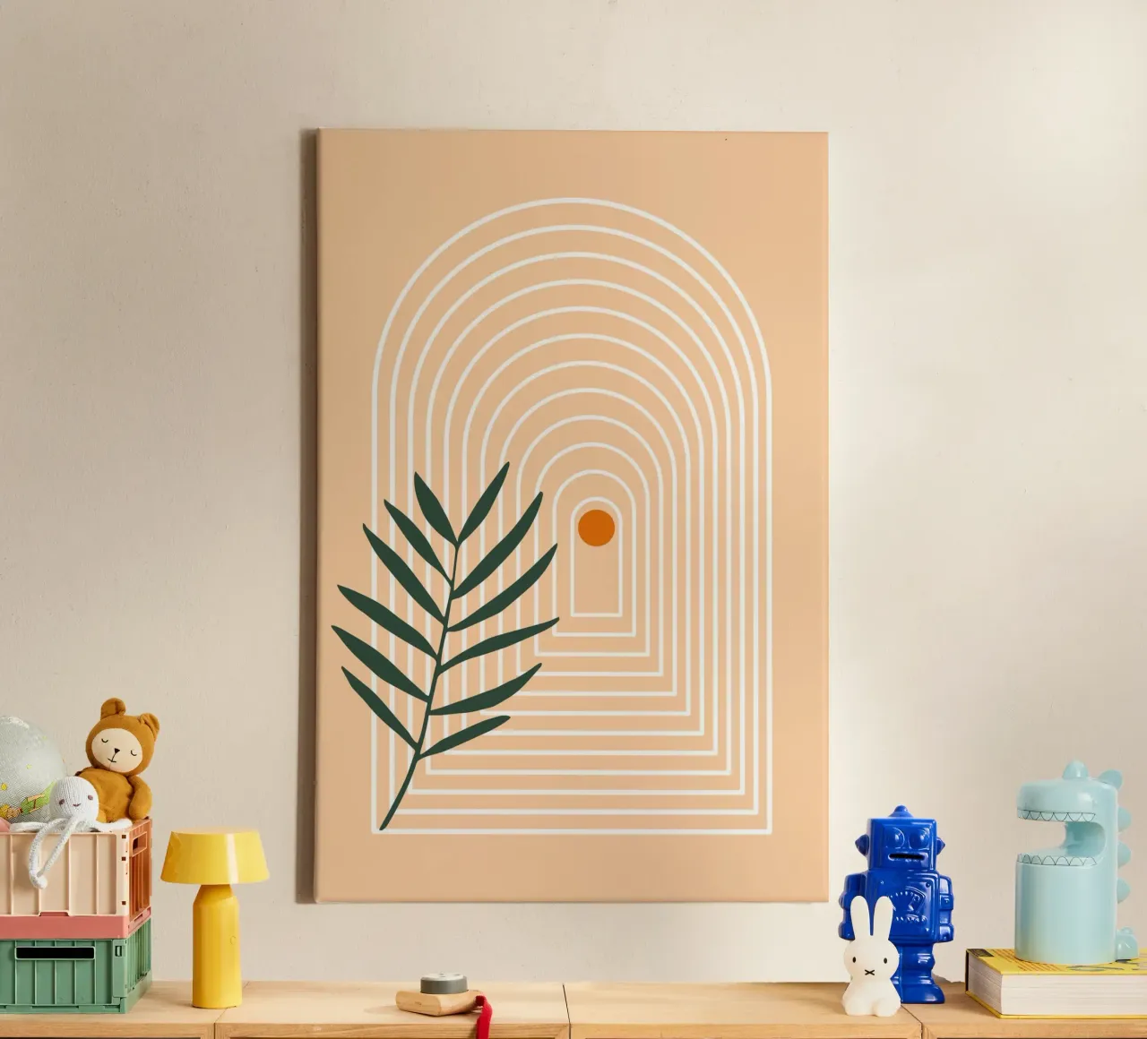Boho Arc No. 1 canvas with Floater frame by pierosvisuals