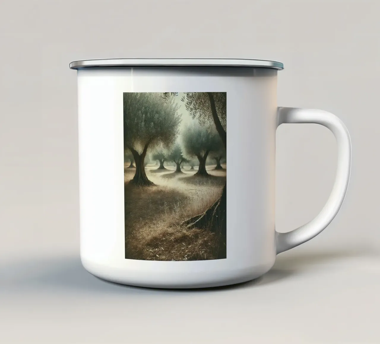 Solco dell'ulivo tazza in smalto da VintageBotanics