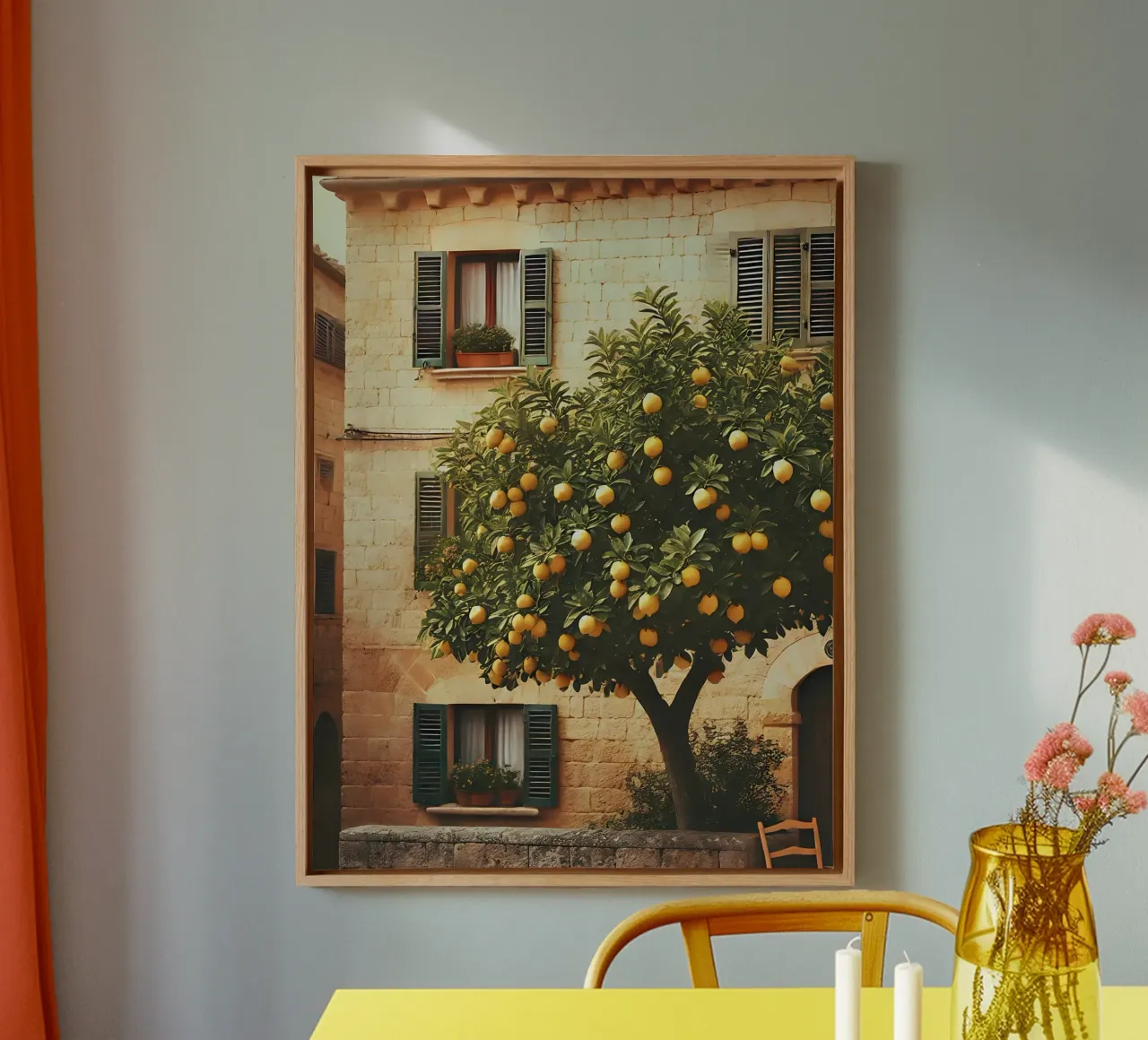 Albero del limone italiano tela con Cornice a cassetta da VintageBotanics