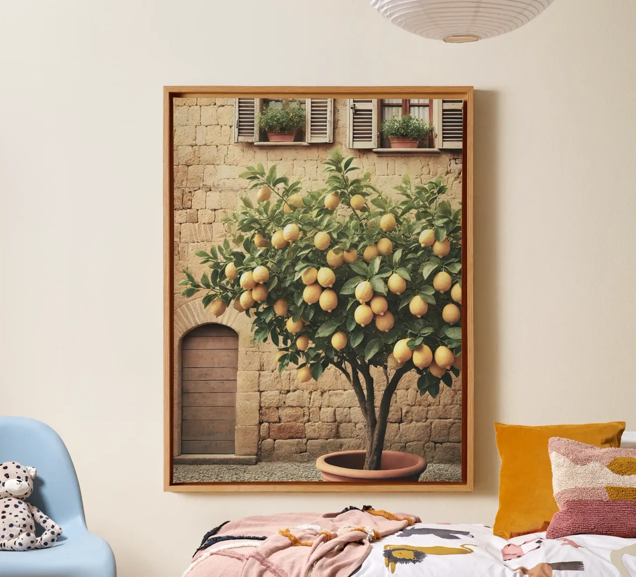 Italian Lemon Tree canvas with Floater frame by VintageBotanics