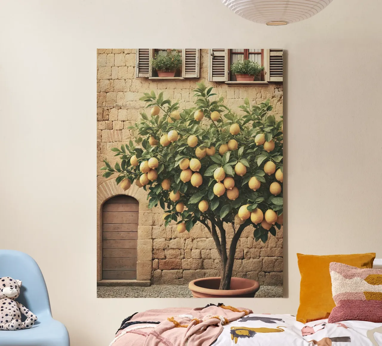 Italian Lemon Tree canvas with Floater frame by VintageBotanics