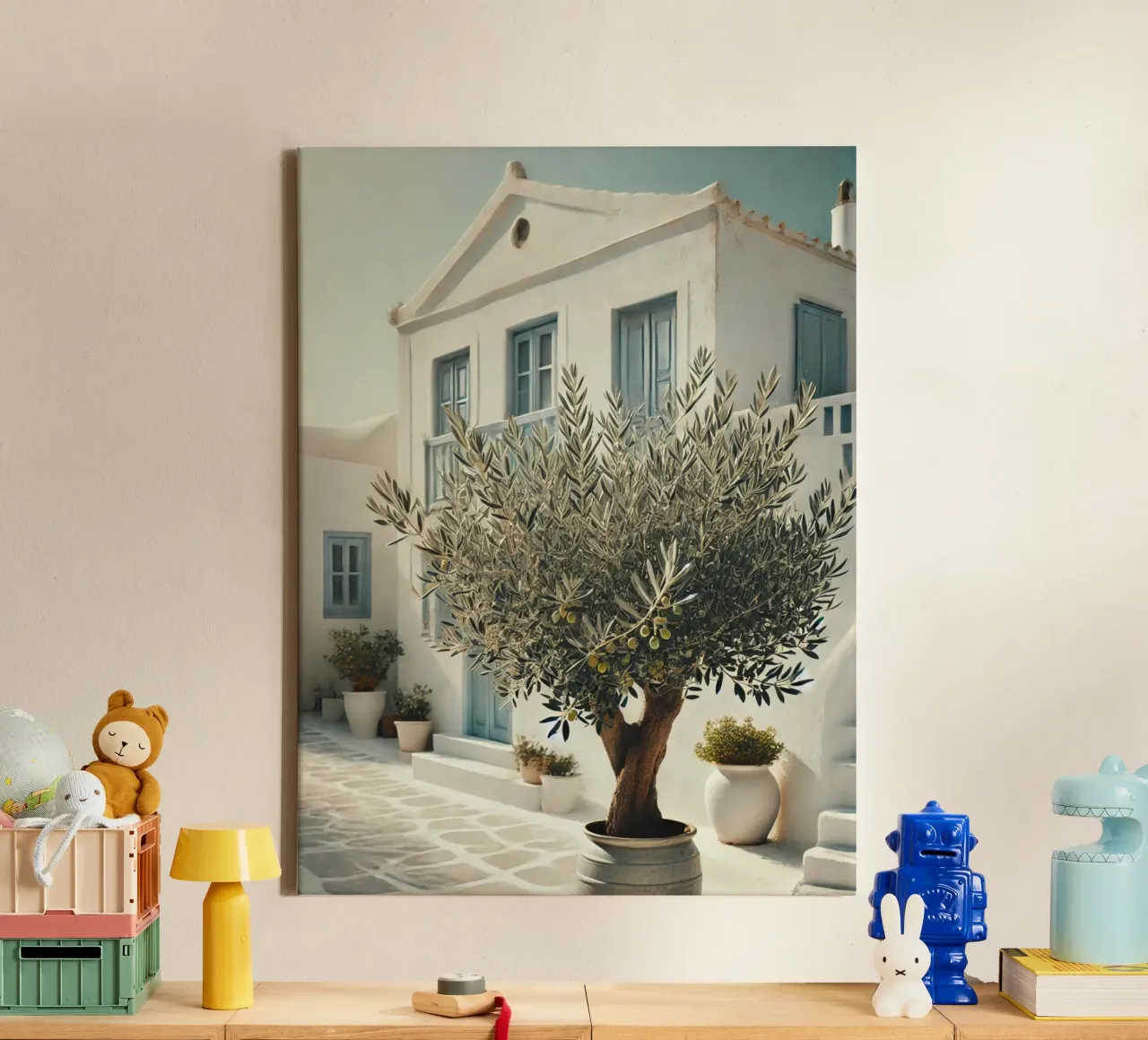 Olivo greco tela con Cornice a cassetta da VintageBotanics