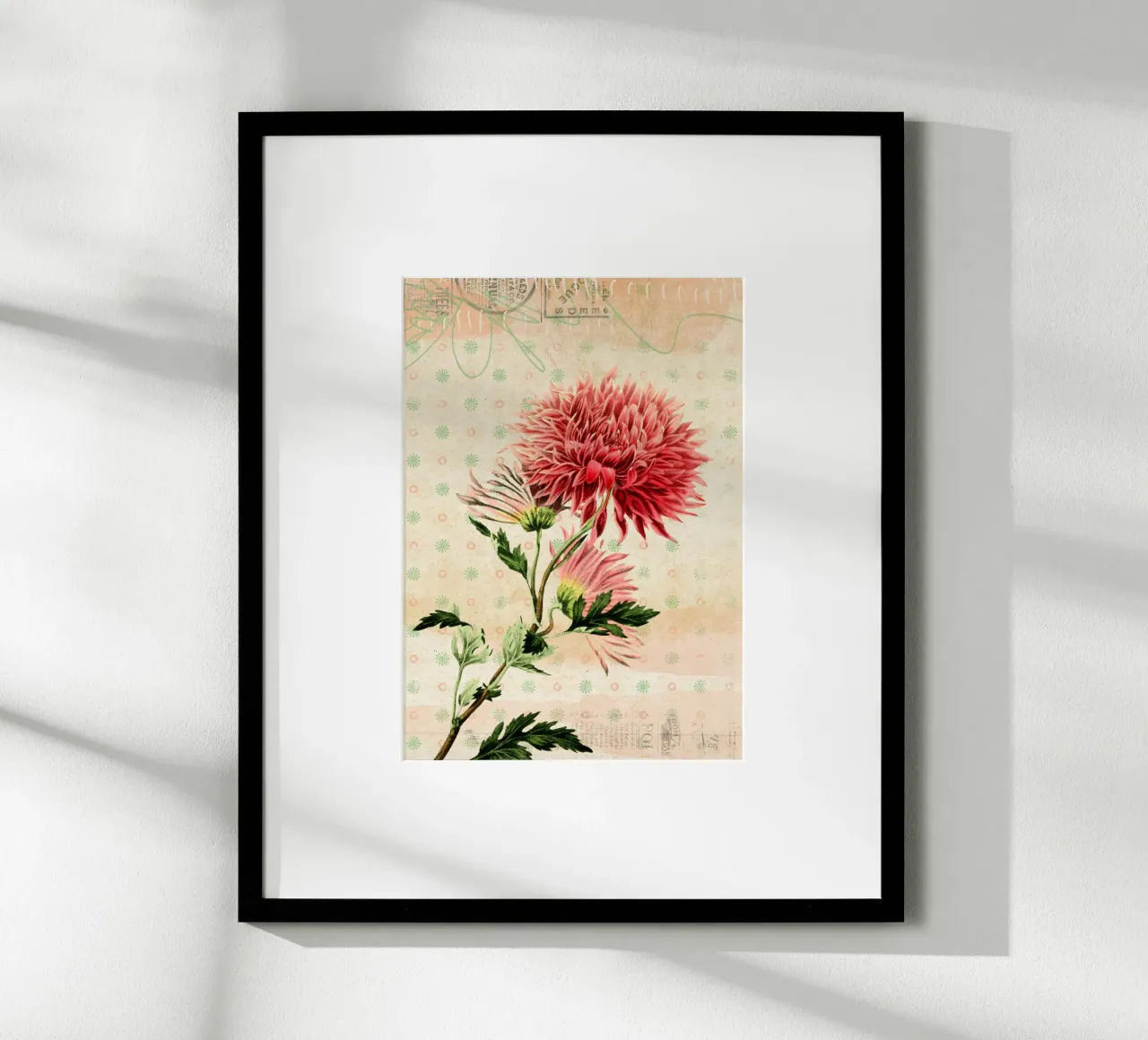 Floral Garden No. 02 poster con telaio in legno da lazydaypaper