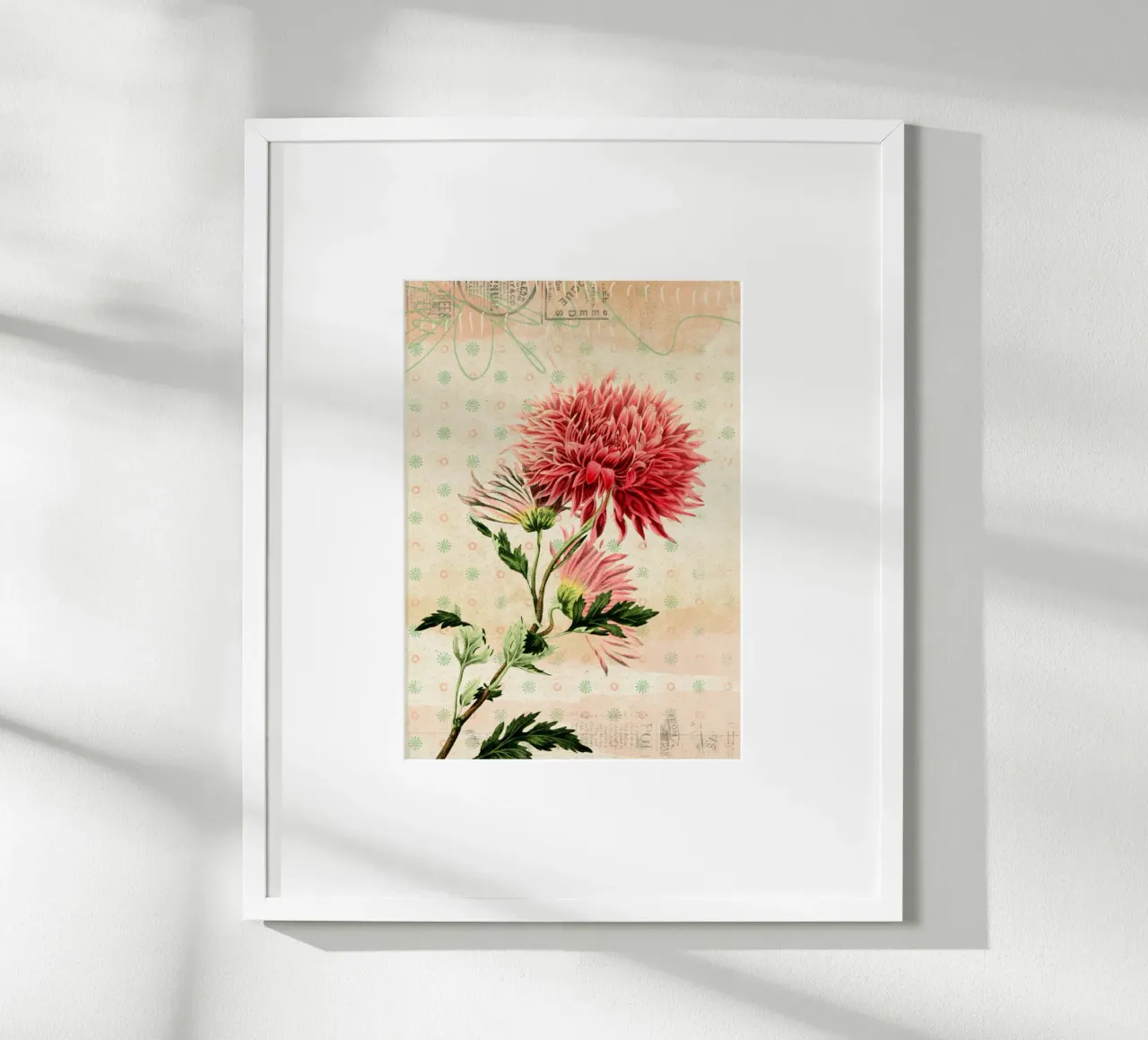 Floral Garden No. 02 poster con telaio in legno da lazydaypaper