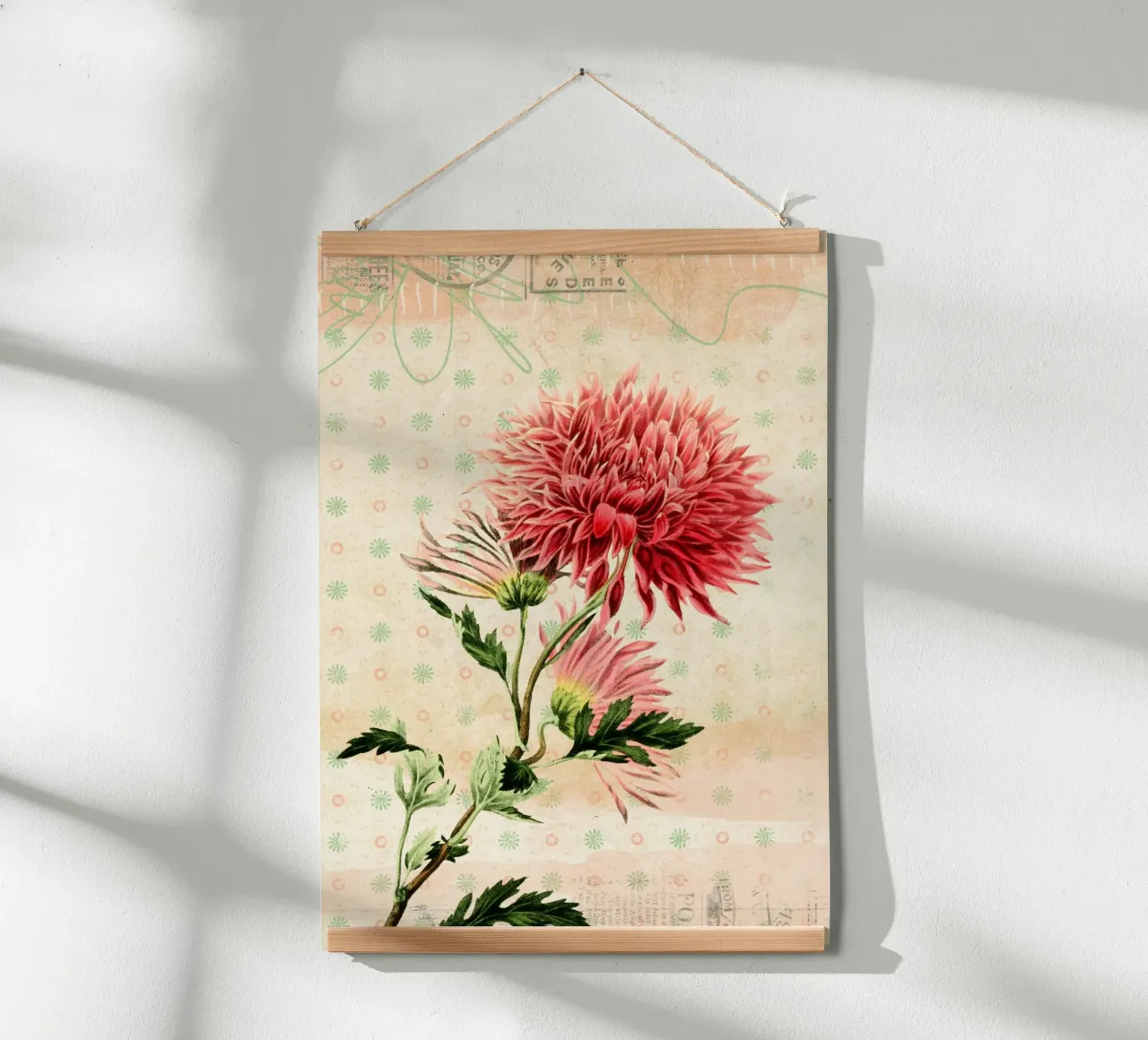 Floral Garden No. 02 poster con telaio in legno da lazydaypaper