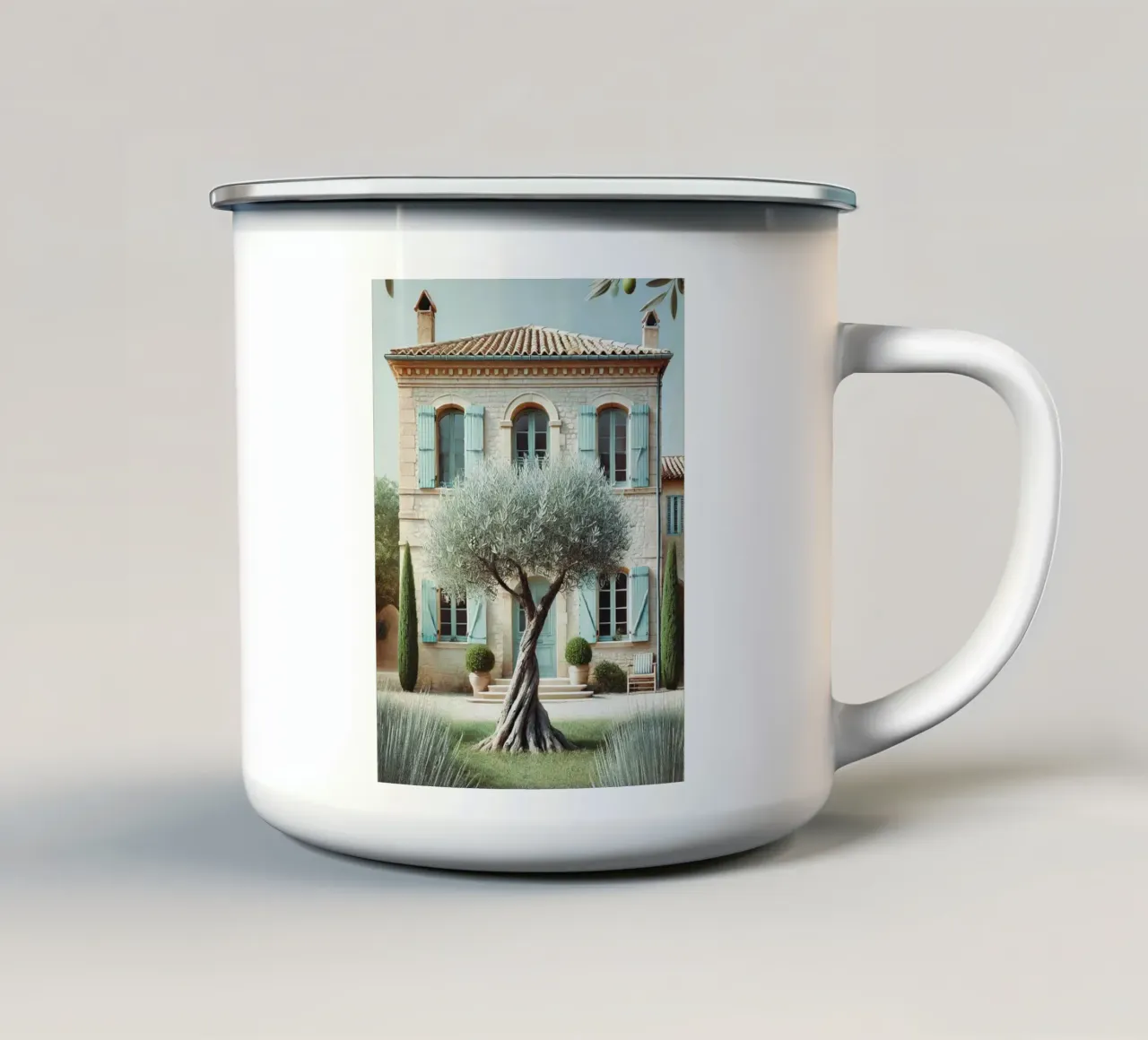 Ulivo francese tazza in smalto da VintageBotanics