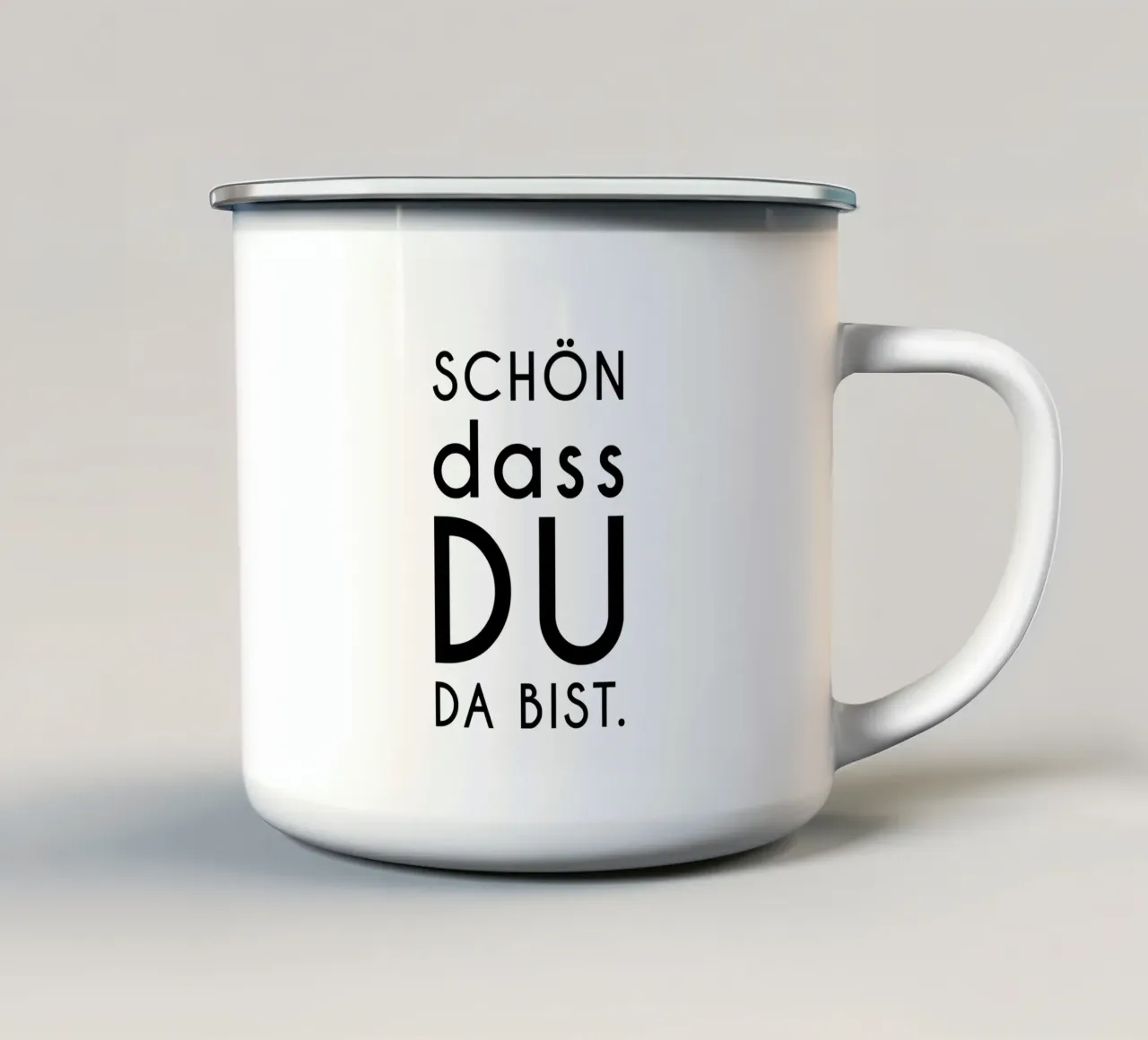 Schön dass du da bist - minimal tazza in smalto da pierosvisuals