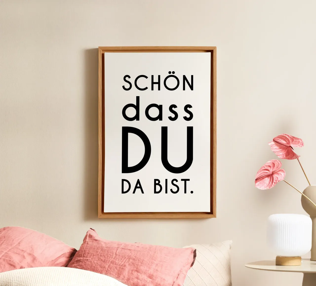 Schön dass du da bist - minimal tela con Cornice a cassetta da pierosvisuals