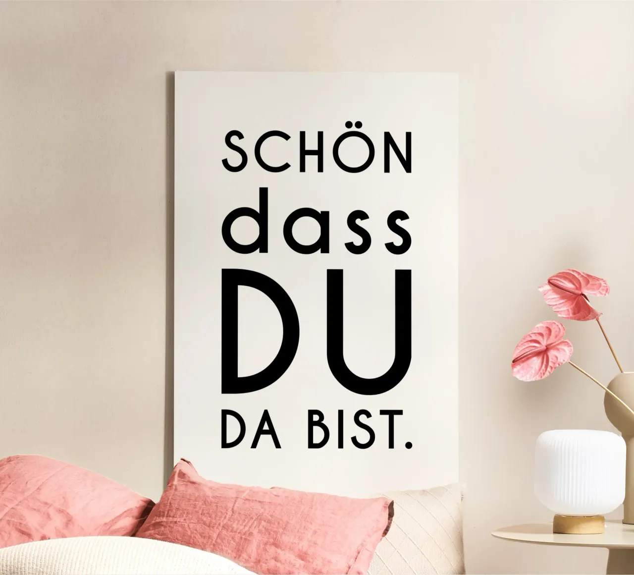 Schön dass du da bist - minimal tela con Cornice a cassetta da pierosvisuals