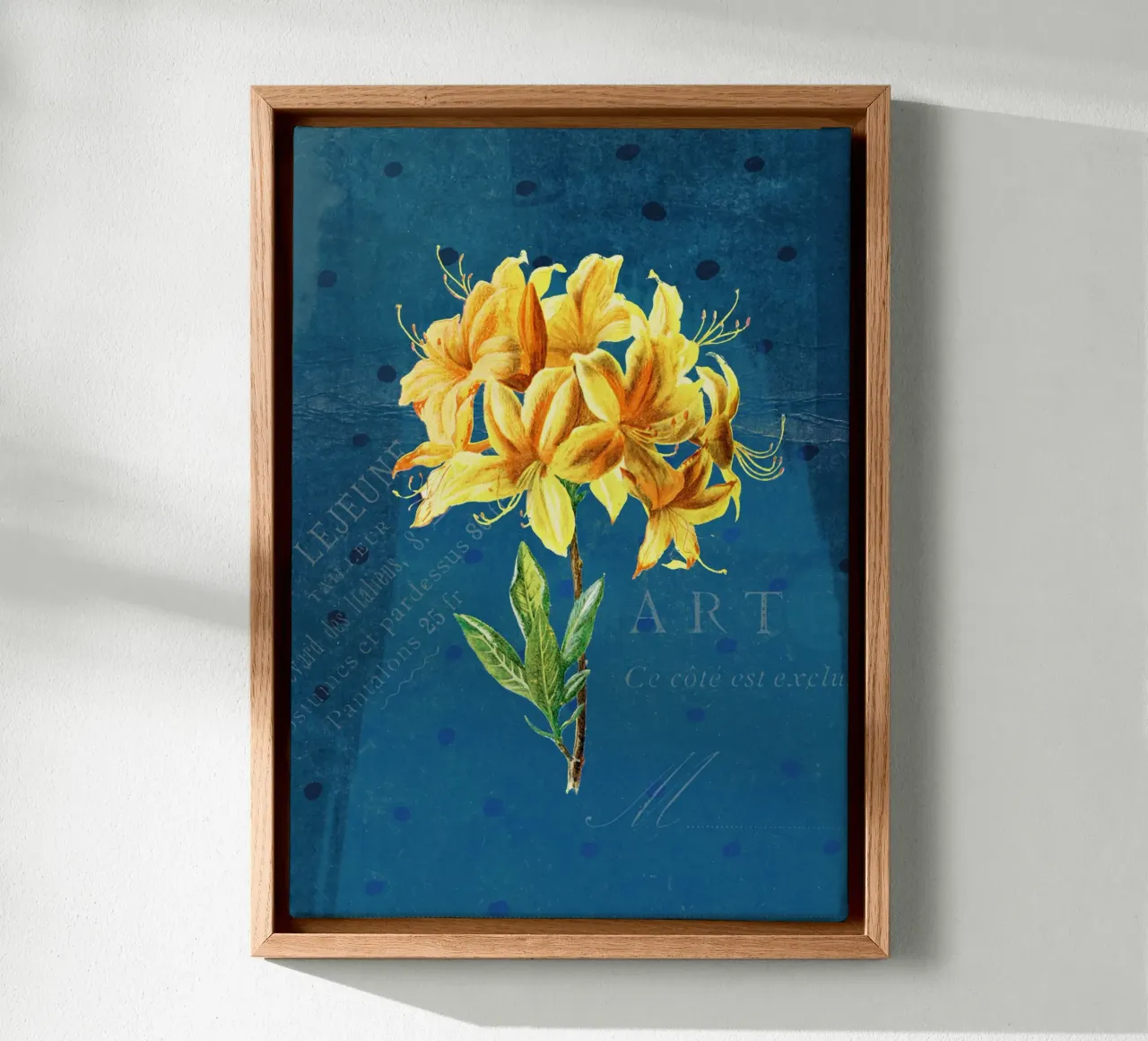Floral Garden No. 05 tela con Cornice a cassetta da lazydaypaper