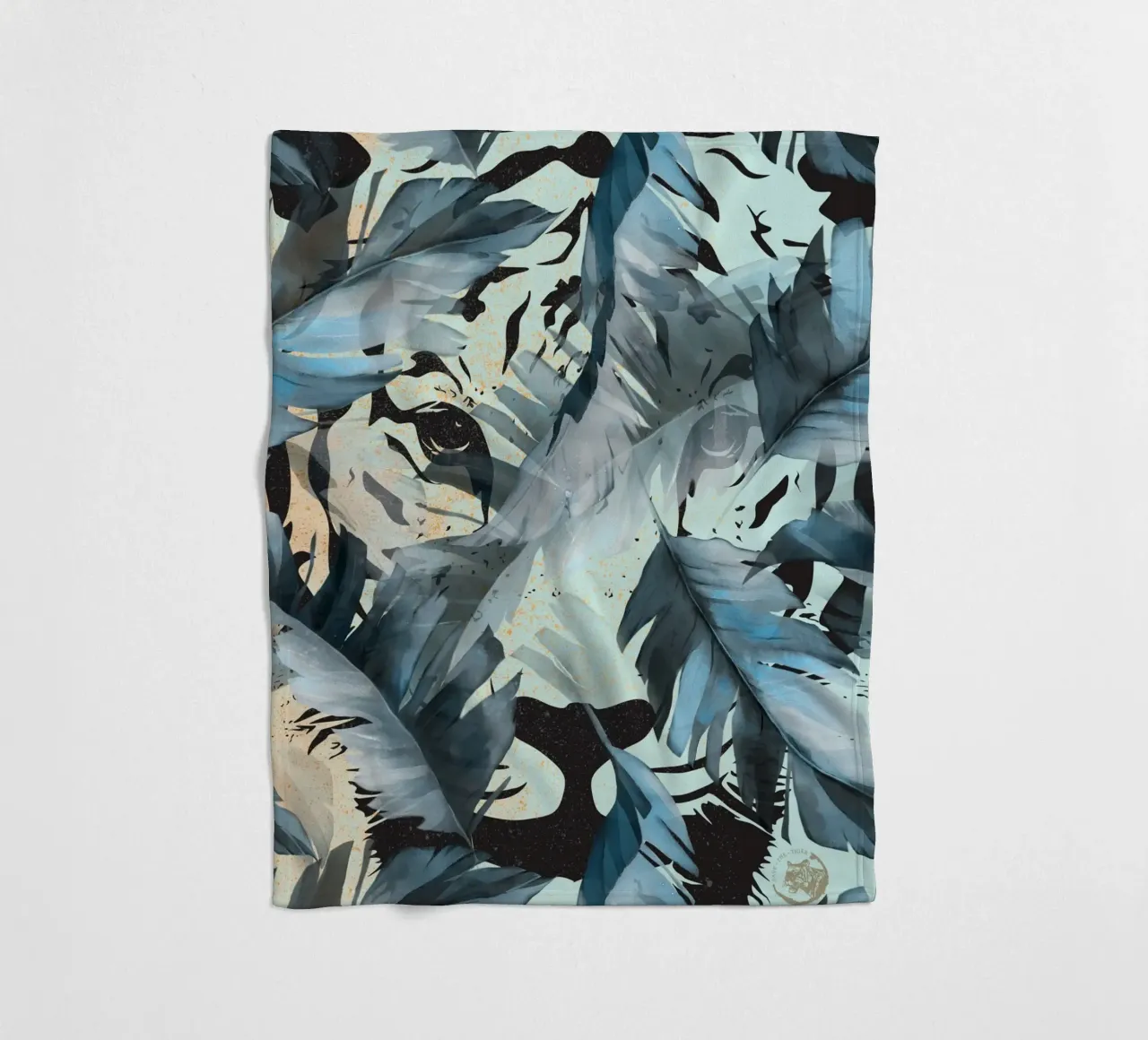 Tiger In The Jungle coperta in pile da lazydaypaper