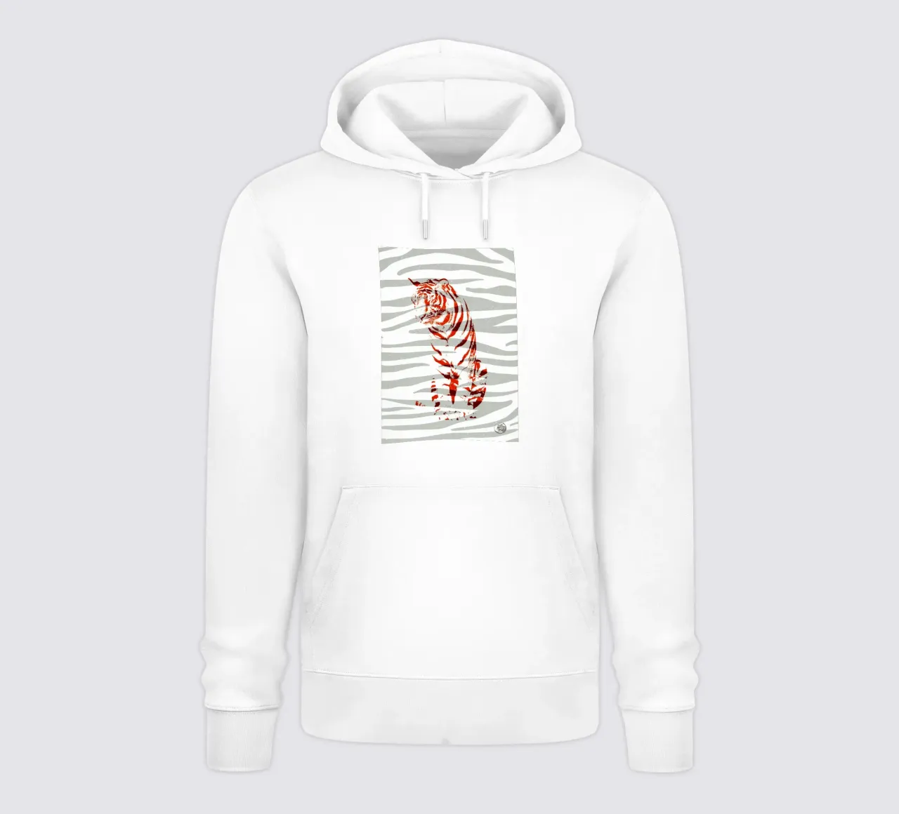 Tiger Red felpa con cappuccio da lazydaypaper