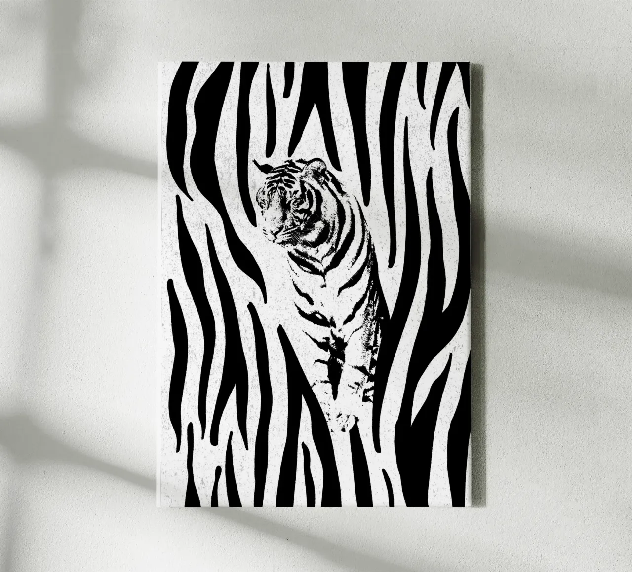 Tiger tela con Cornice a cassetta da lazydaypaper