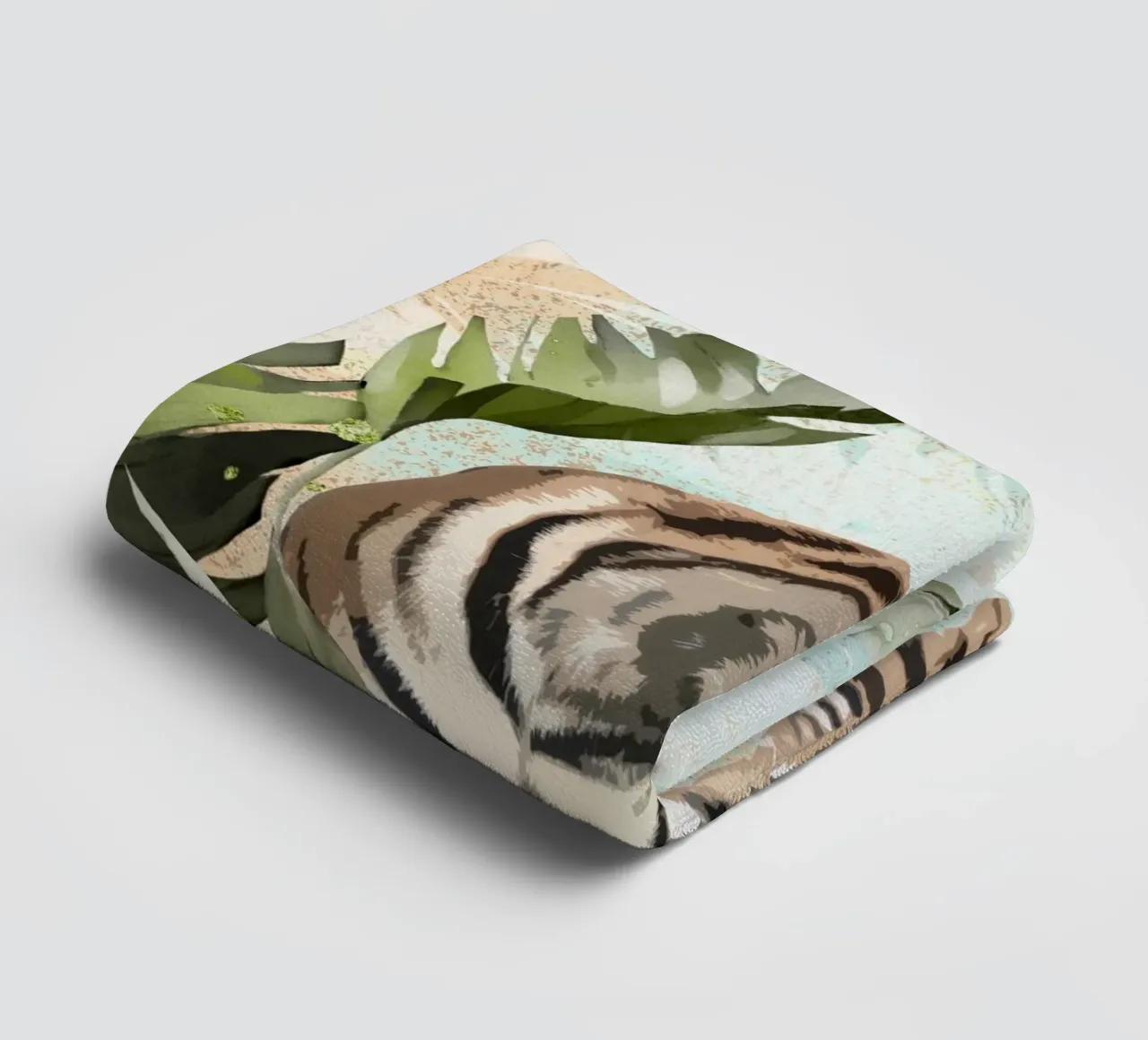 Tiger with Leaf asciugamano da bagno da lazydaypaper