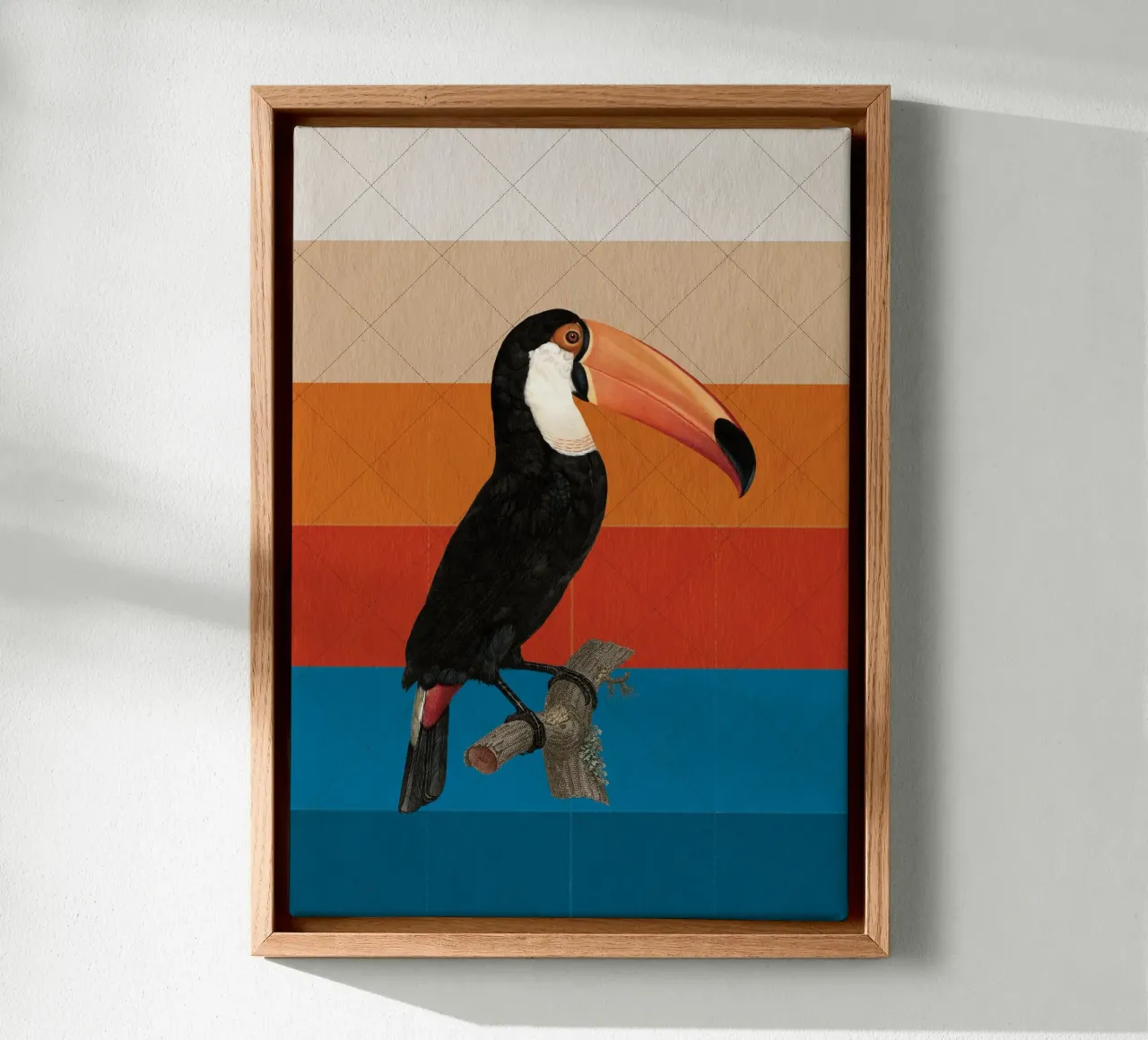 Tukan canvas met Baklijst van lazydaypaper