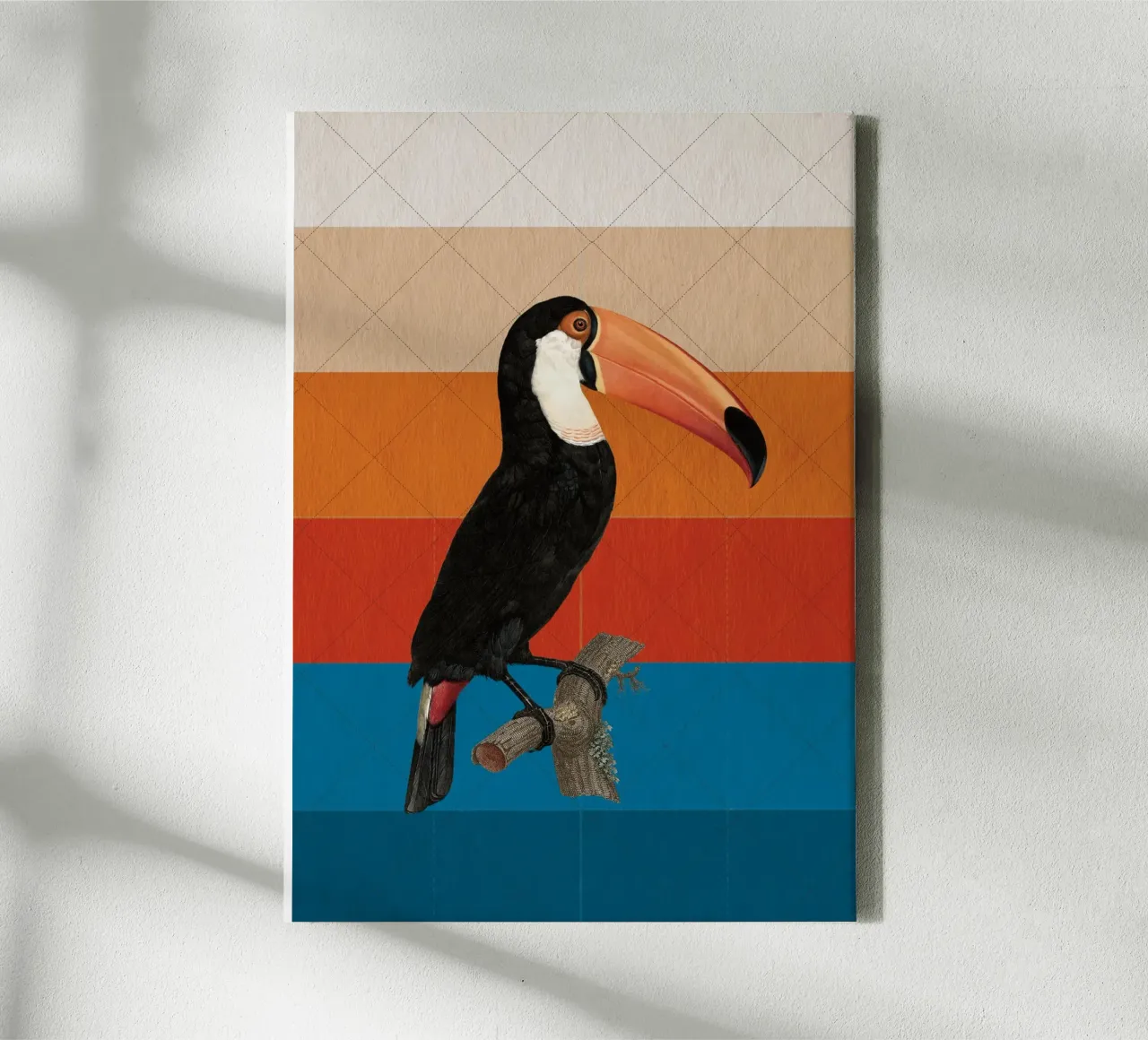 Tukan canvas met Baklijst van lazydaypaper