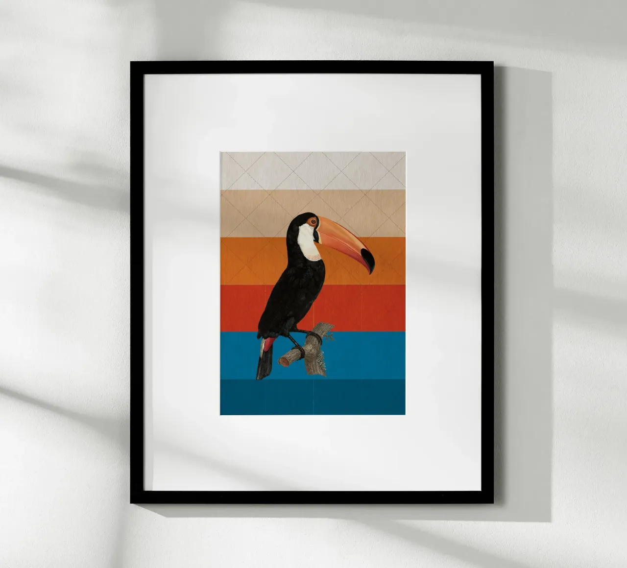 Tukan poster con telaio in plastica da lazydaypaper