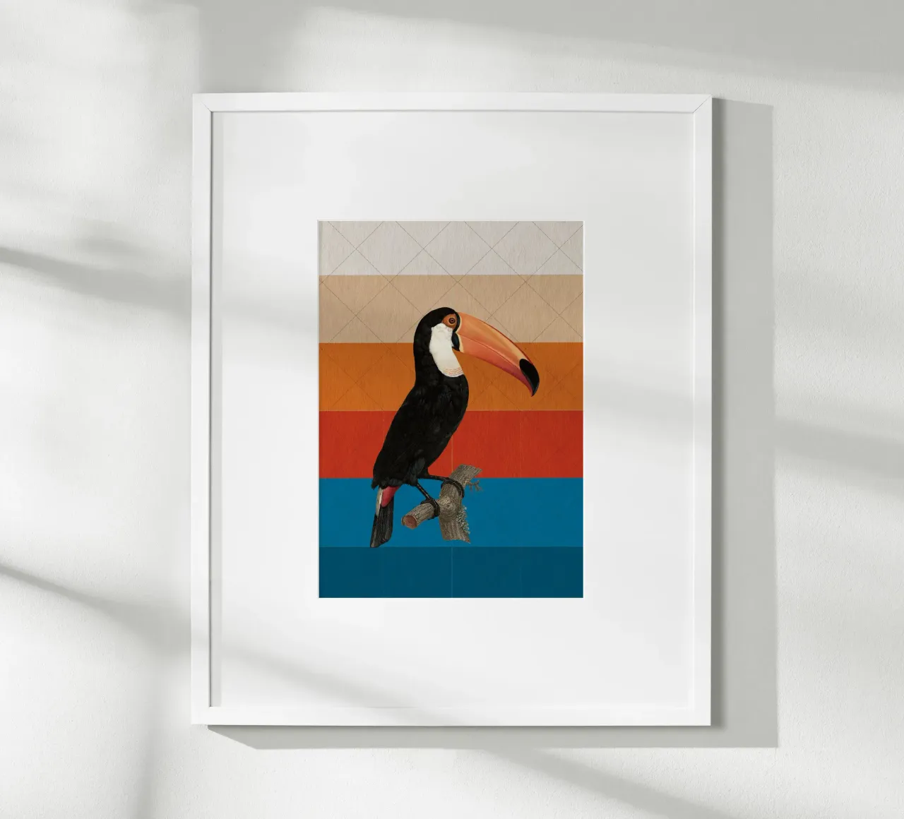 Tukan poster con telaio in plastica da lazydaypaper