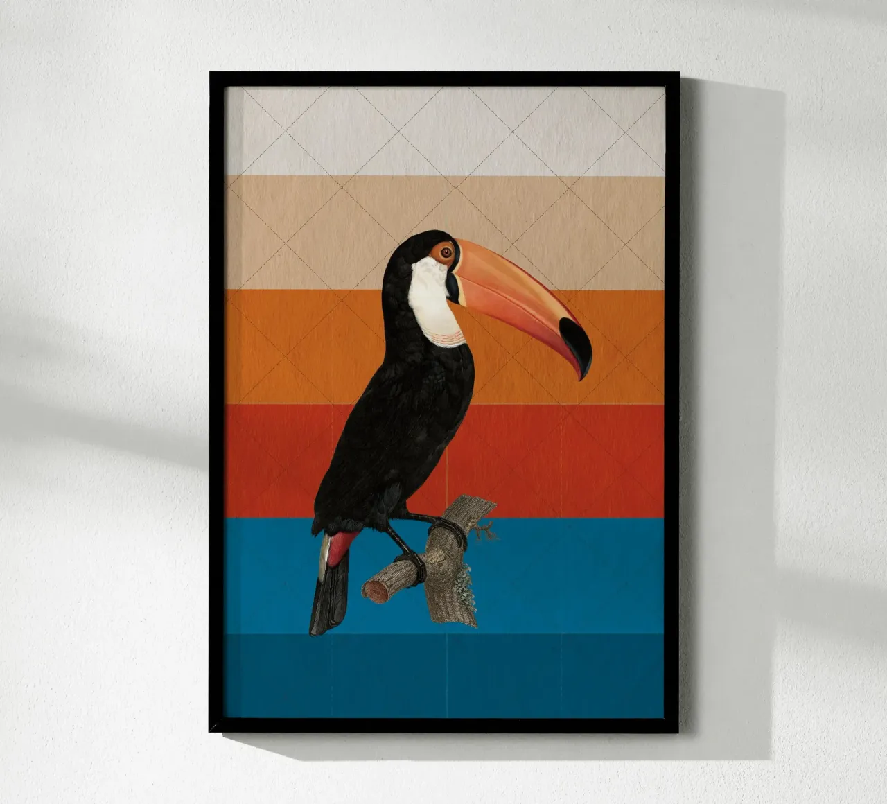 Tukan poster con telaio in plastica da lazydaypaper