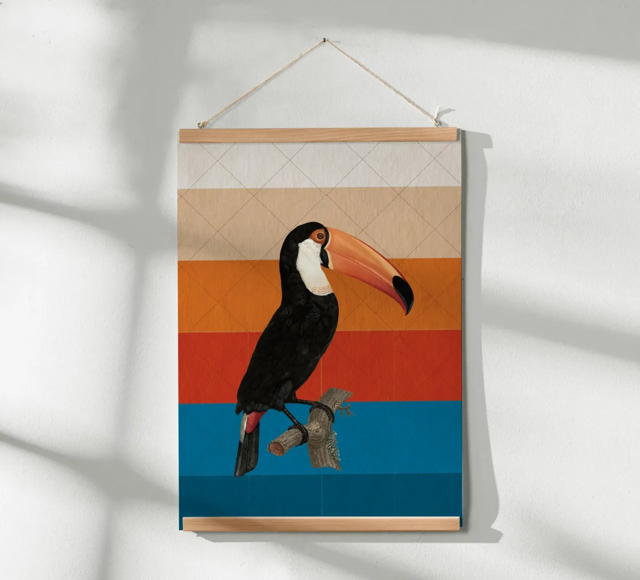 Tukan poster con telaio in plastica da lazydaypaper