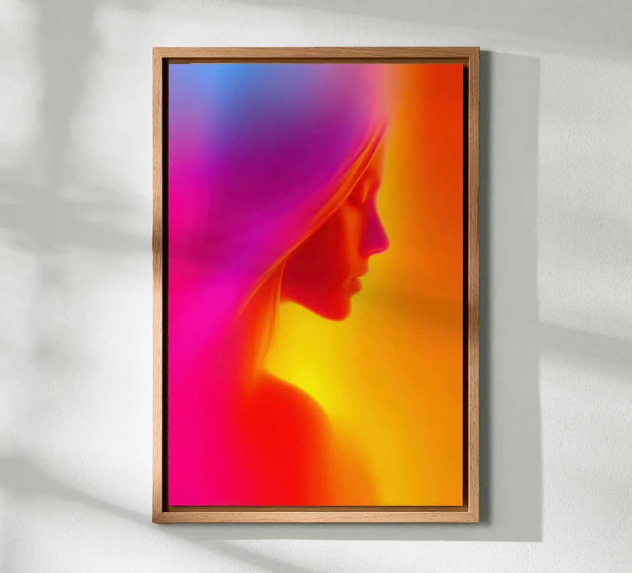 Portrait de femme | Une explosion de couleurs comme dans un rêve toile avec Caisse américaine de Autofocus