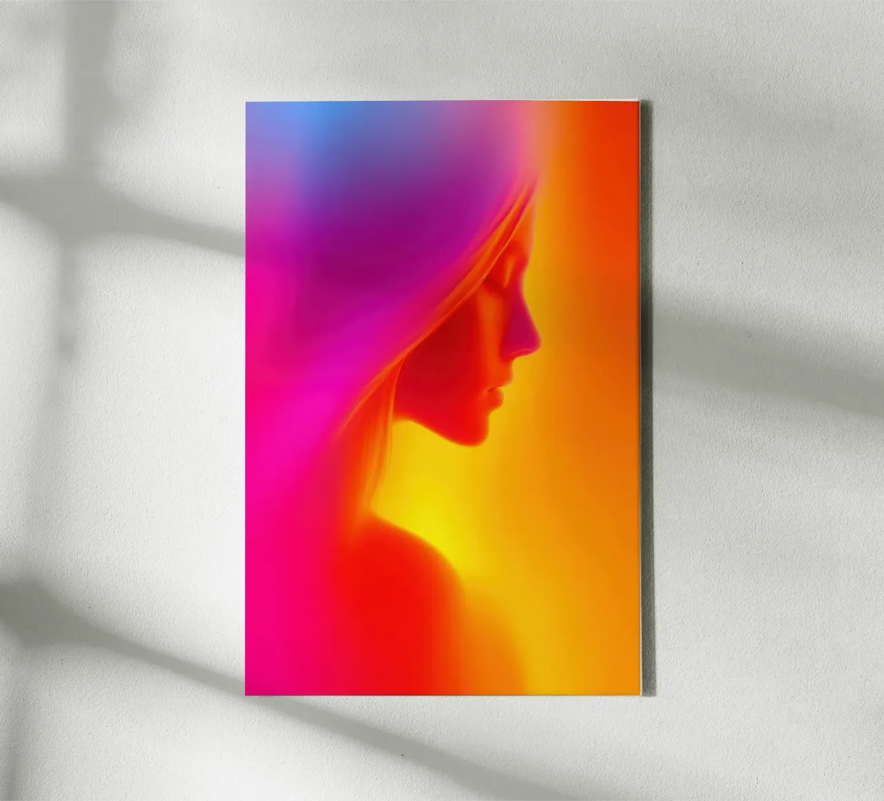 Portrait de femme | Une explosion de couleurs comme dans un rêve toile avec Caisse américaine de Autofocus