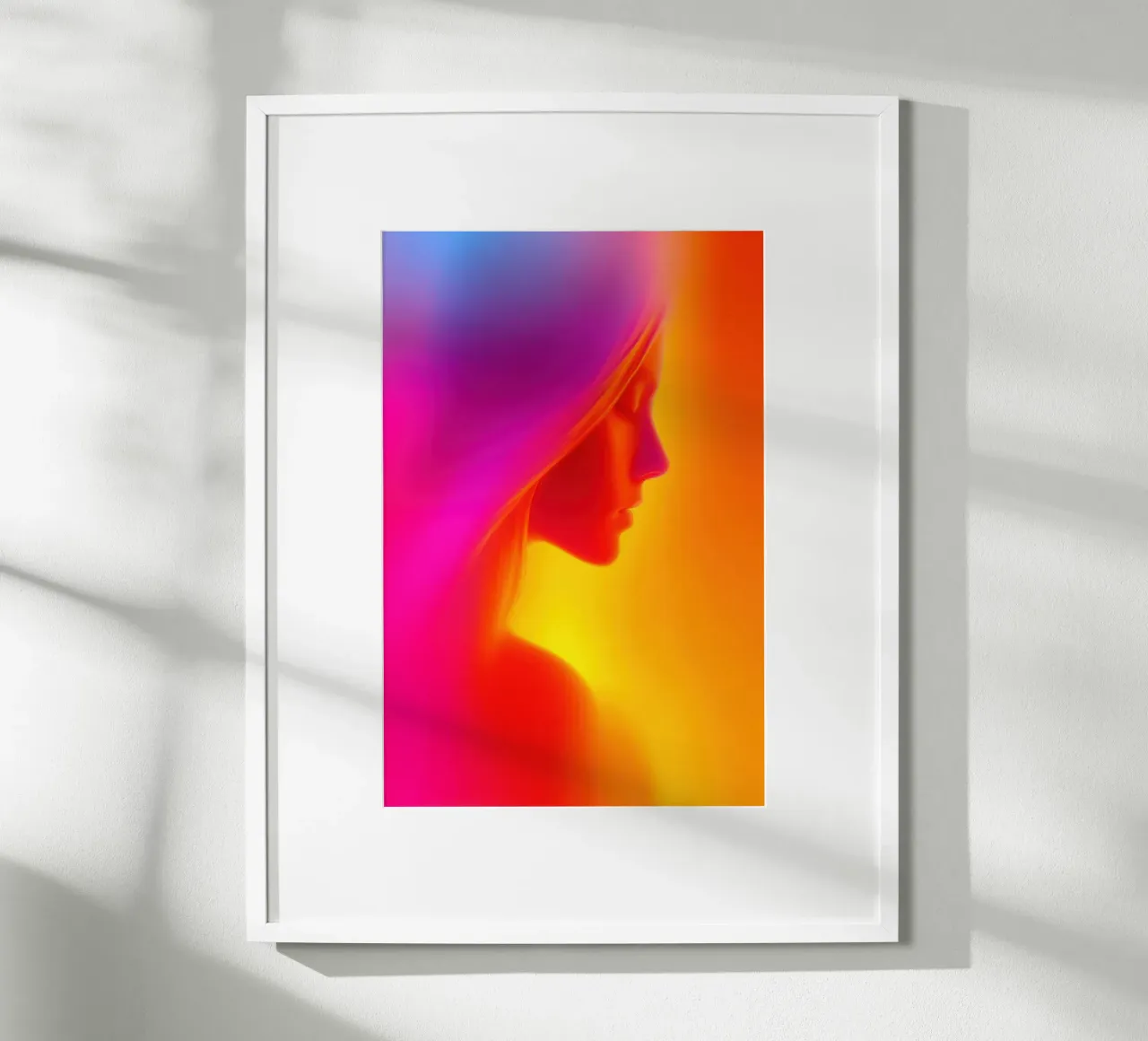 Ritratto di donna | Un tripudio di colori come in un sogno poster con telaio in alluminio da Autofocus
