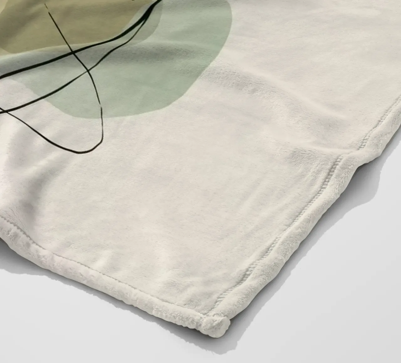 Abstract Minimalist Lines with Soft Color Shapes fleece blanket by Artbyvo