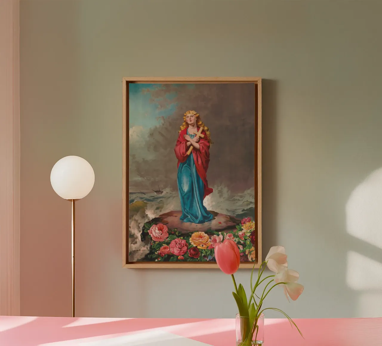 Gesù, amante della mia anima - Quadro religioso d'epoca tela con Cornice a cassetta da vintagepod