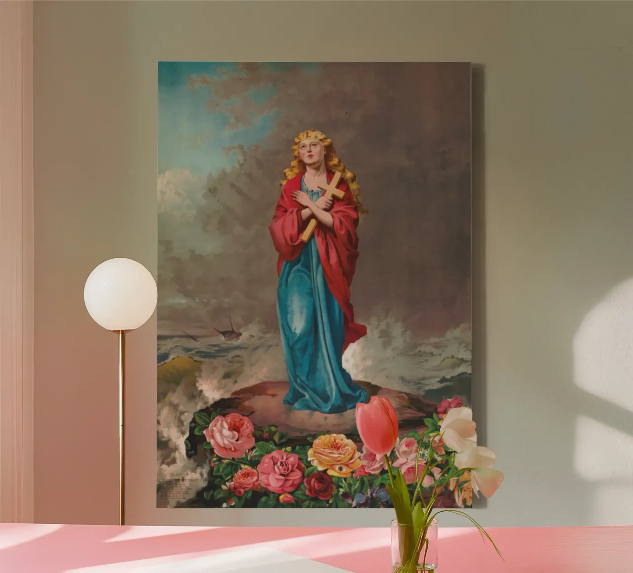 Gesù, amante della mia anima - Quadro religioso d'epoca tela con Cornice a cassetta da vintagepod