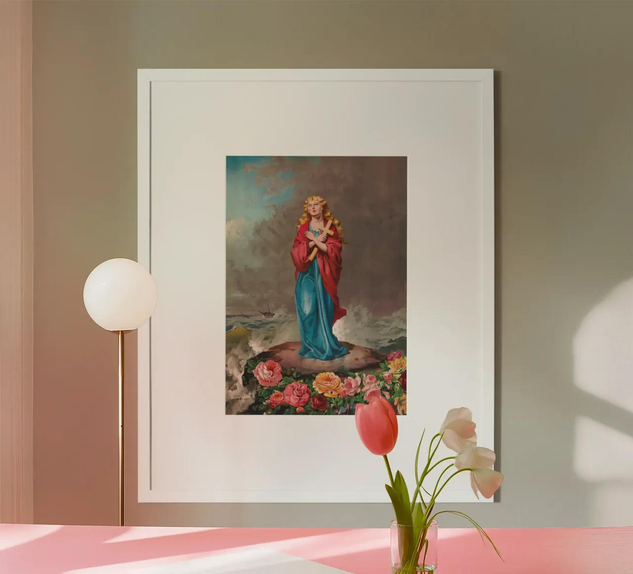 Gesù, amante della mia anima - Quadro religioso d'epoca poster con telaio in legno da vintagepod