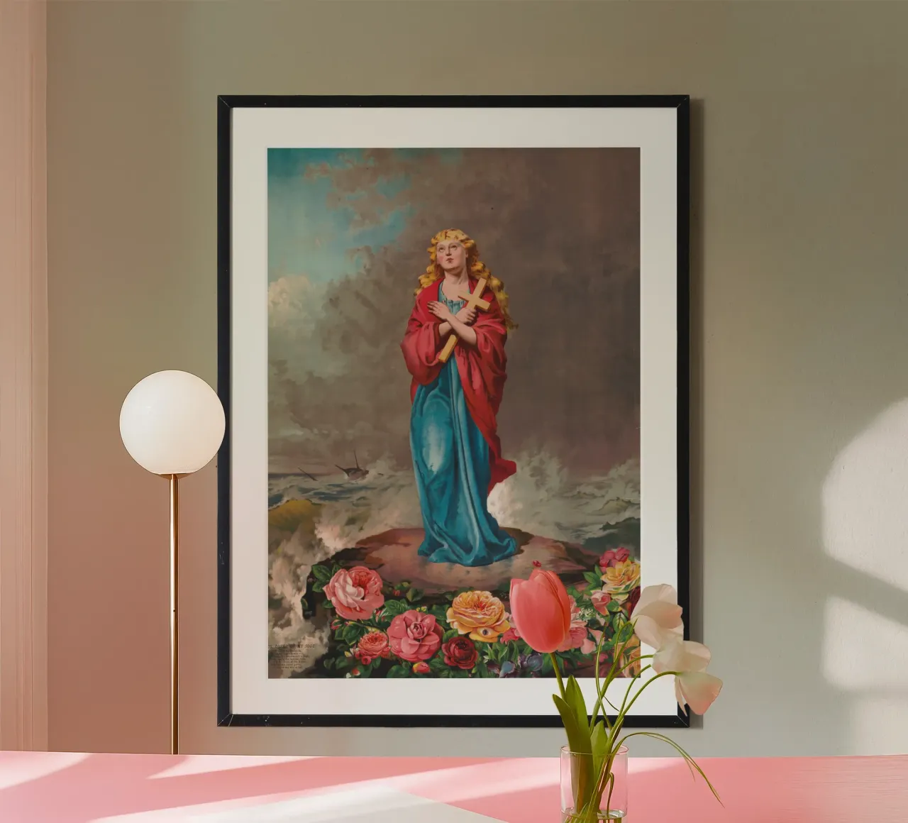 Gesù, amante della mia anima - Quadro religioso d'epoca poster con telaio in legno da vintagepod